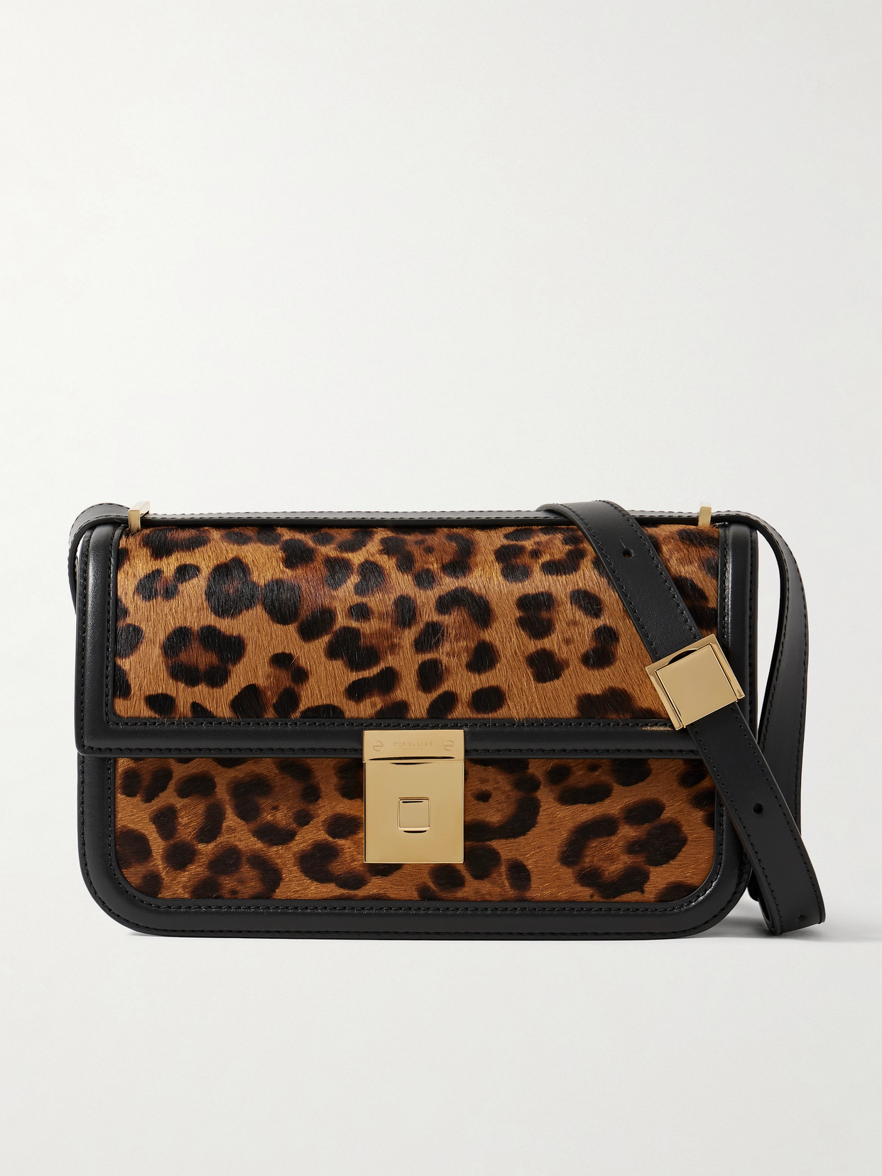 Demellier Paris Leopard-print Calf Hair And Leather Shoulder Bag In Multi