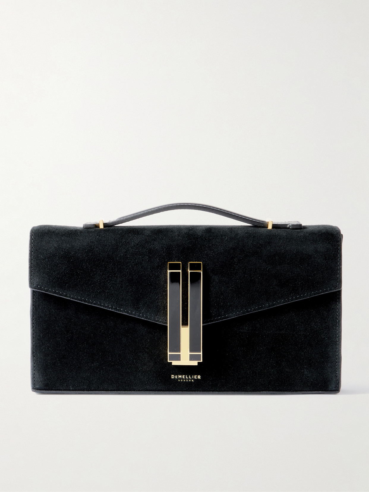 Demellier The Vancouver Suede Clutch In Black