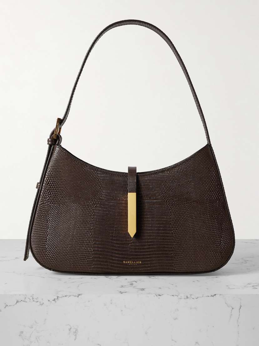 DeMellier Tokyo Croc-effect Leather Shoulder Bag