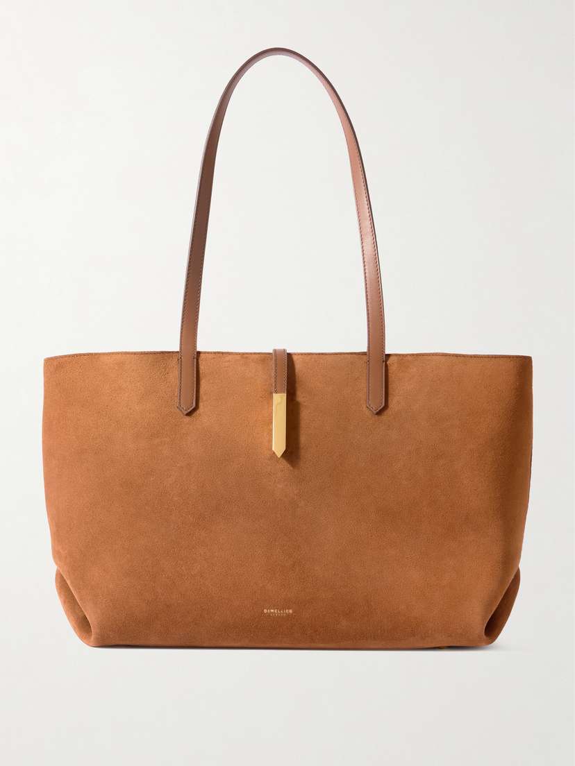 DeMellier Tokyo Leather-trimmed Suede Tote
