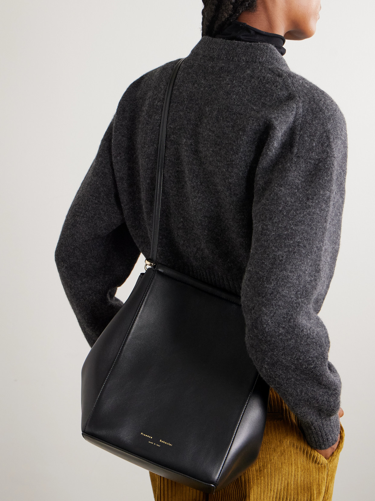 Proenza Schouler Reade Large Leather Shoulder Bag In Black