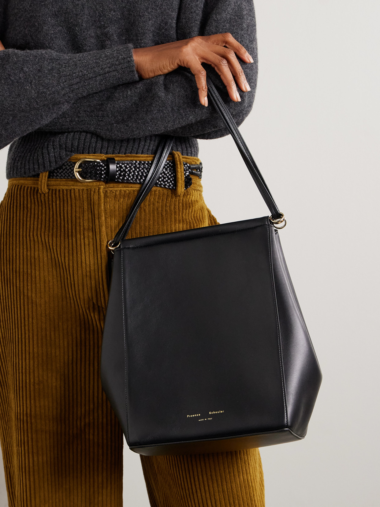 Proenza Schouler Reade Large Leather Shoulder Bag In Black