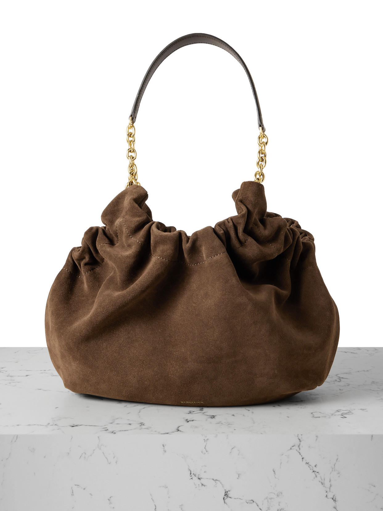 Demellier Miami Suede Shoulder Bag In Brown