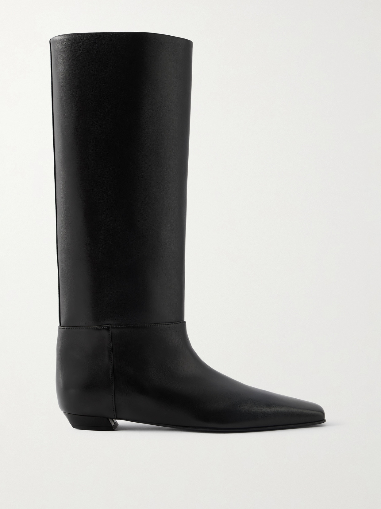 Proenza Schouler Trap Leather Knee Boots In Black