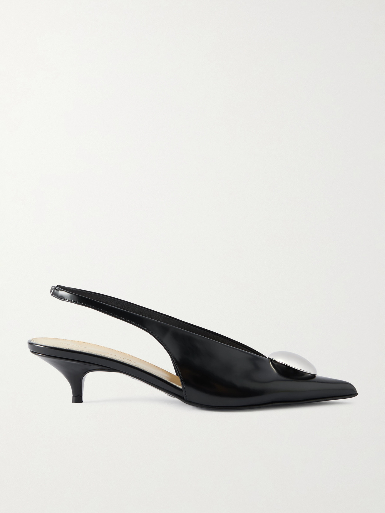 Proenza Schouler Dome Embellished Leather Slingback Pumps In Black