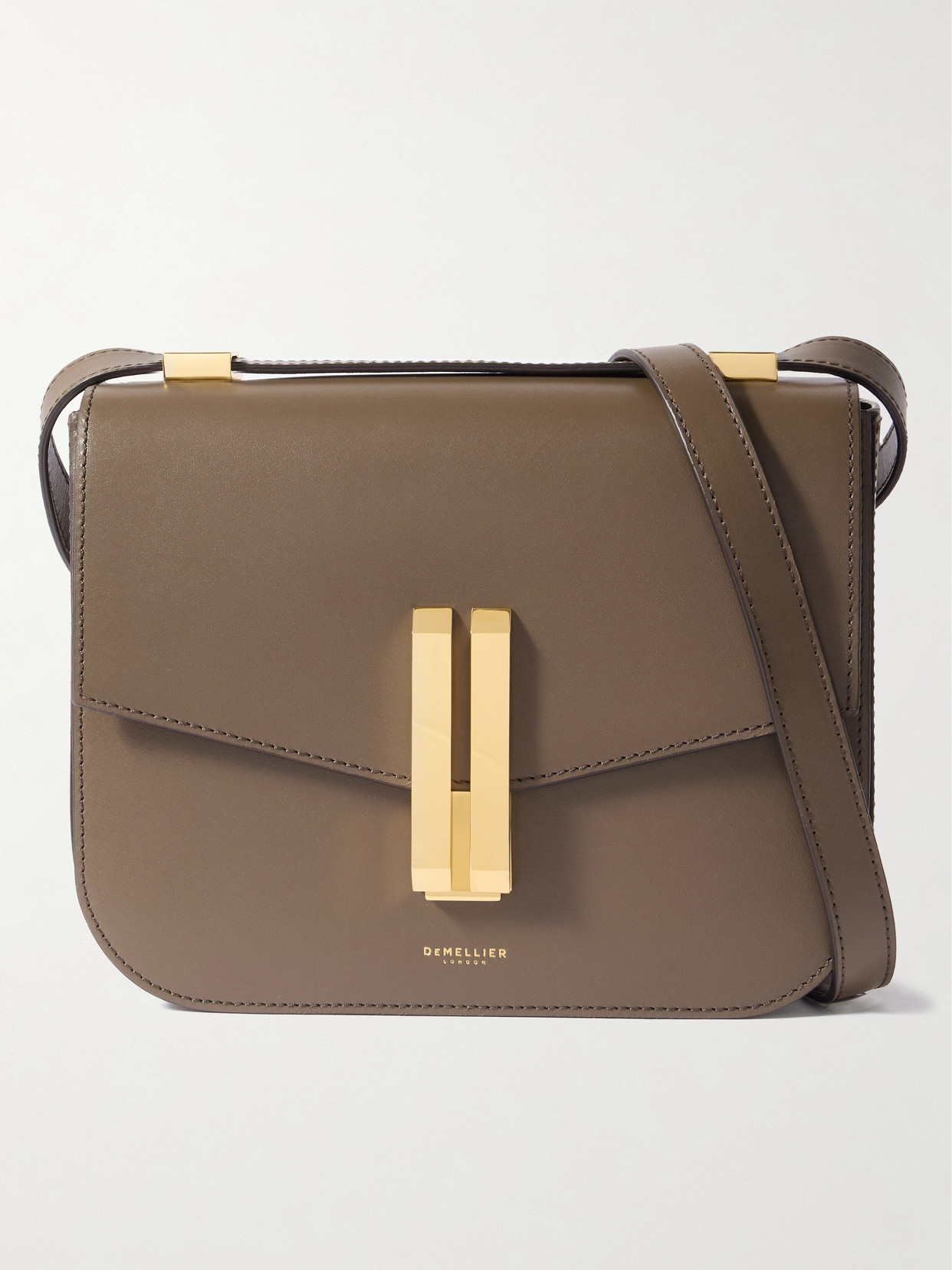 Demellier Vancouver Leather Shoulder Bag In Green
