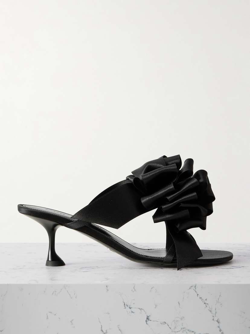 Proenza Schouler Tee Souvenir Bow-detailed Satin Mules