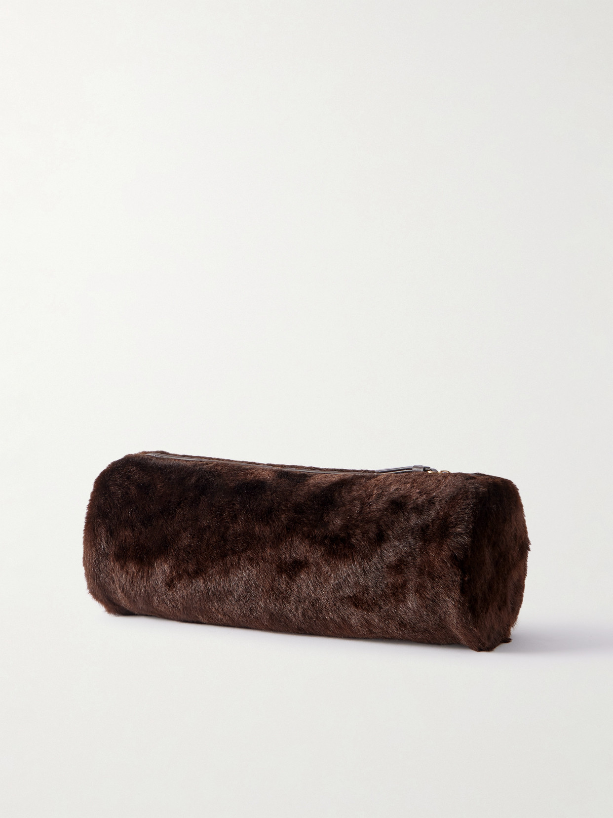 Proenza Schouler Silo Large Shearling Clutch Bag In Brown