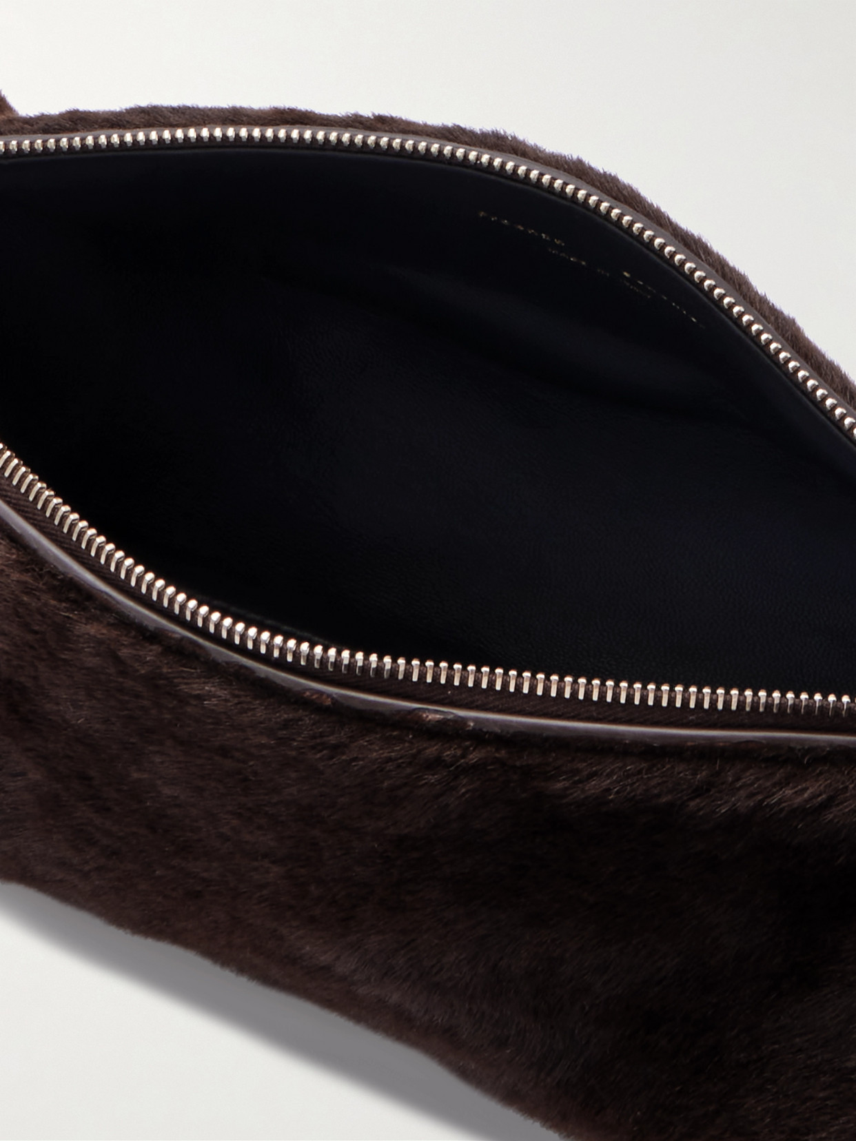 Proenza Schouler Silo Large Shearling Clutch Bag In Brown