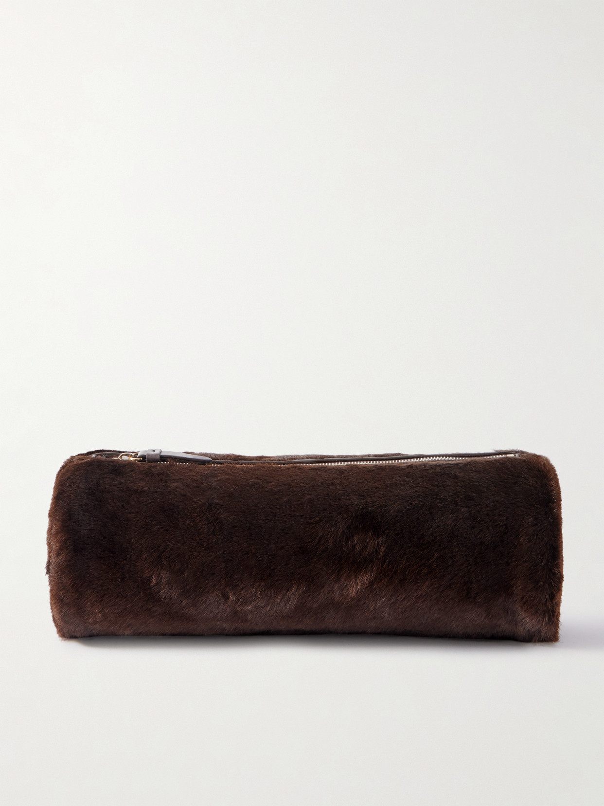 Proenza Schouler Silo Shearling Clutch In Brown