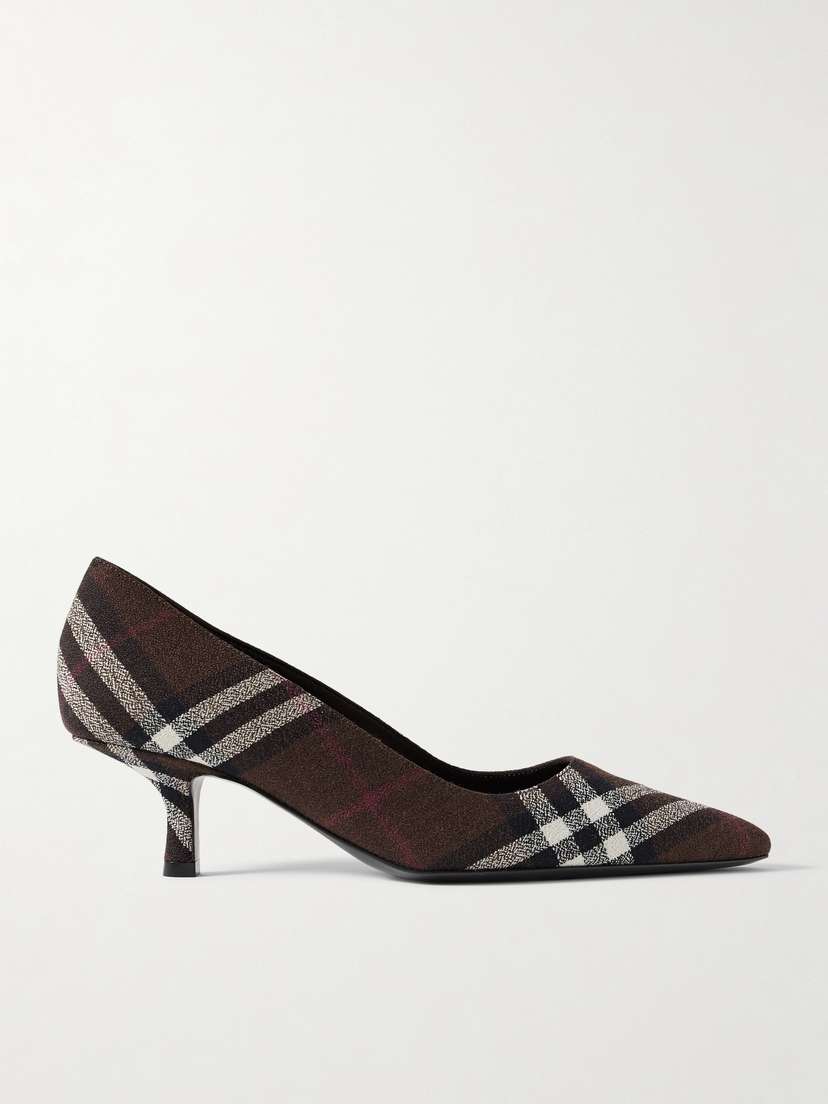 Burberry Checked Wool Pumps