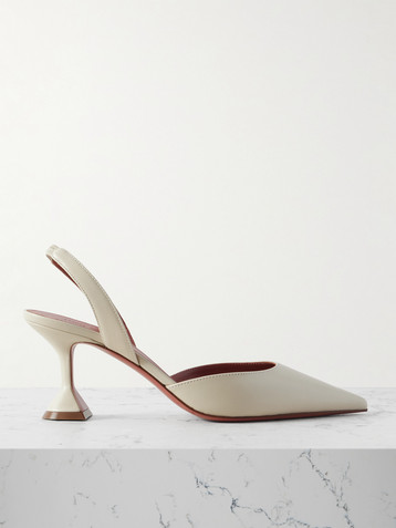 AMINA MUADDI Holli leather slingback pumps