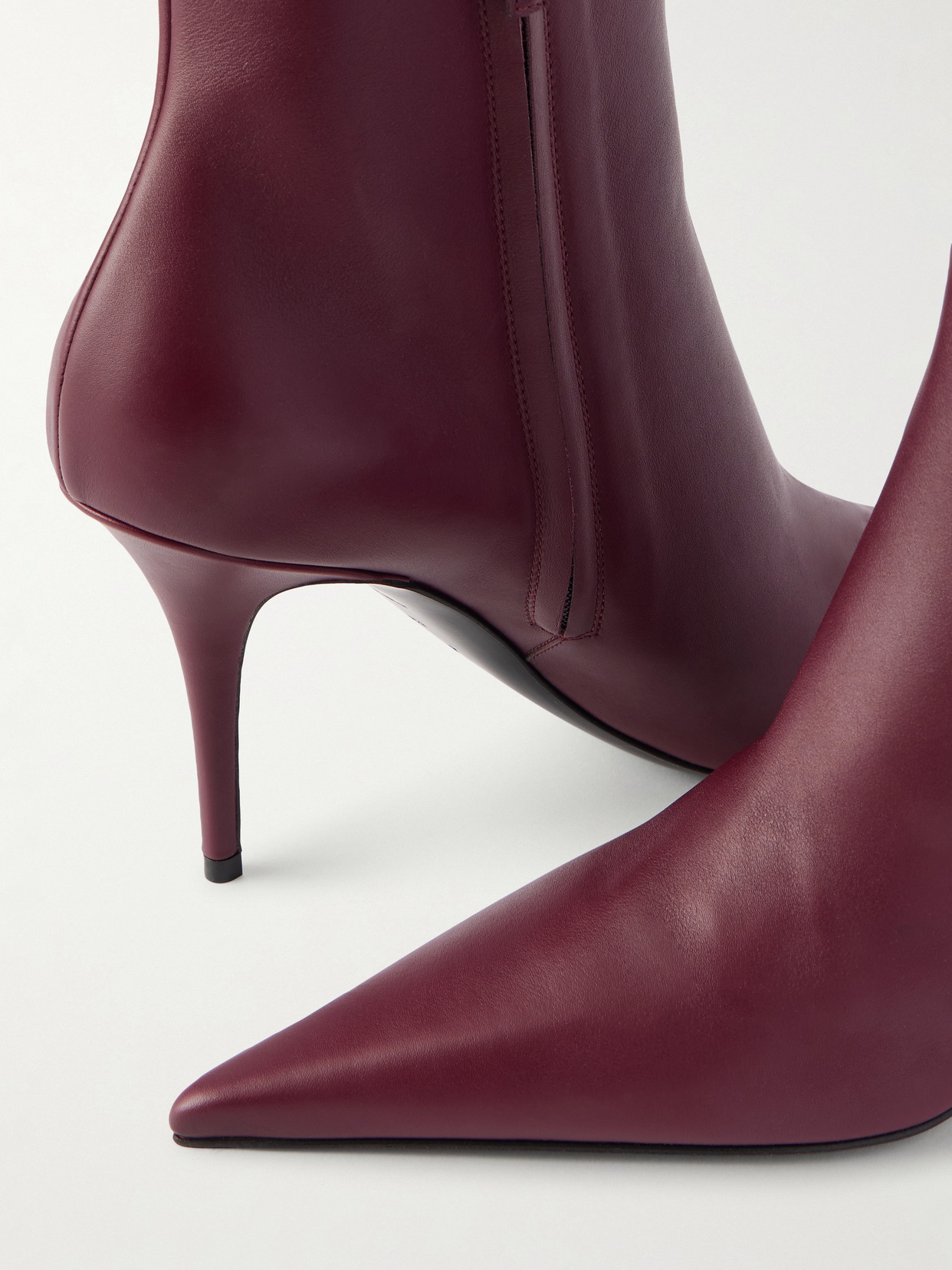 Amina Muaddi Barbara Leather Ankle Boots In Animal Print