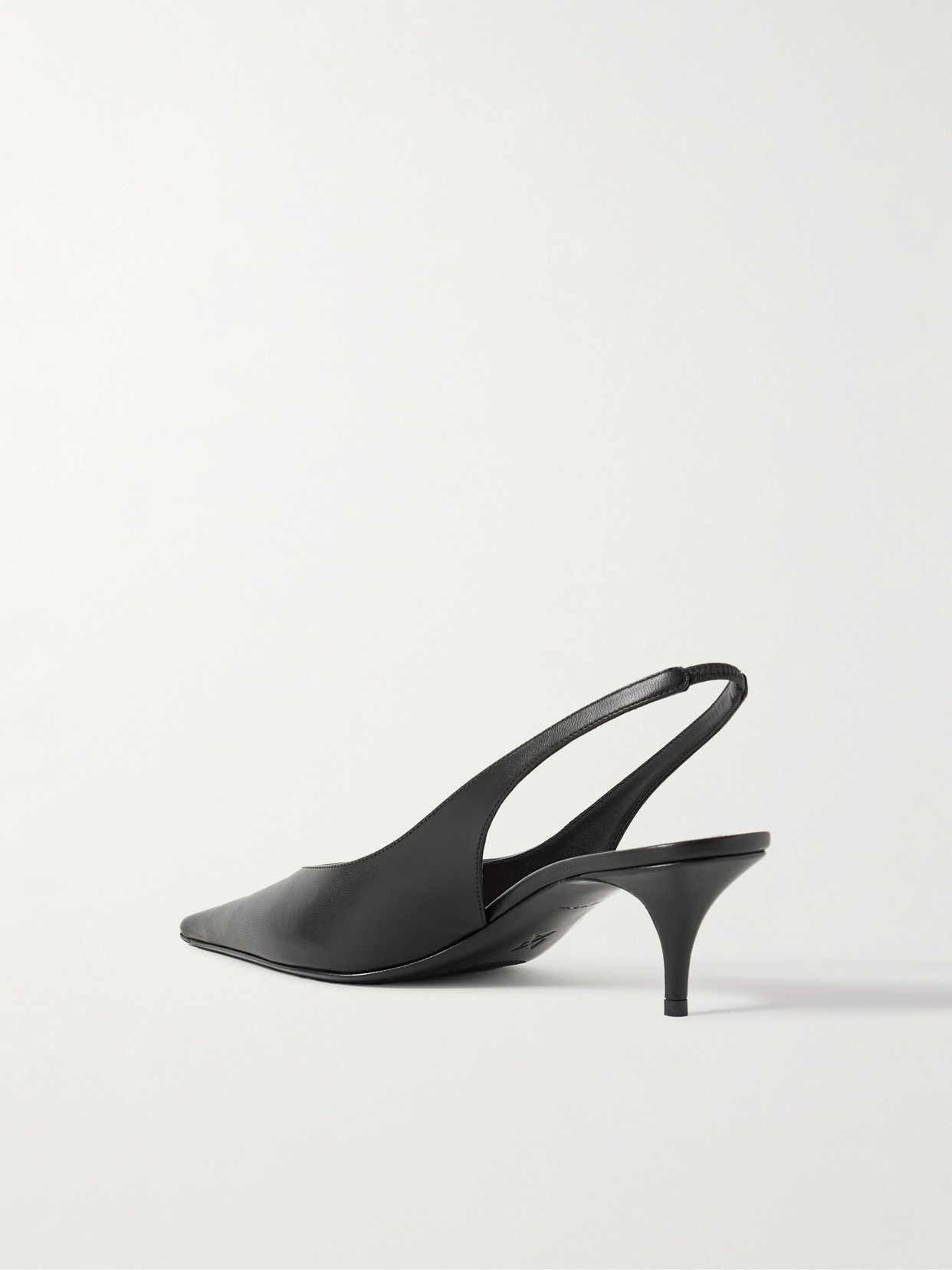 Anok Glossed-Leather Slingback