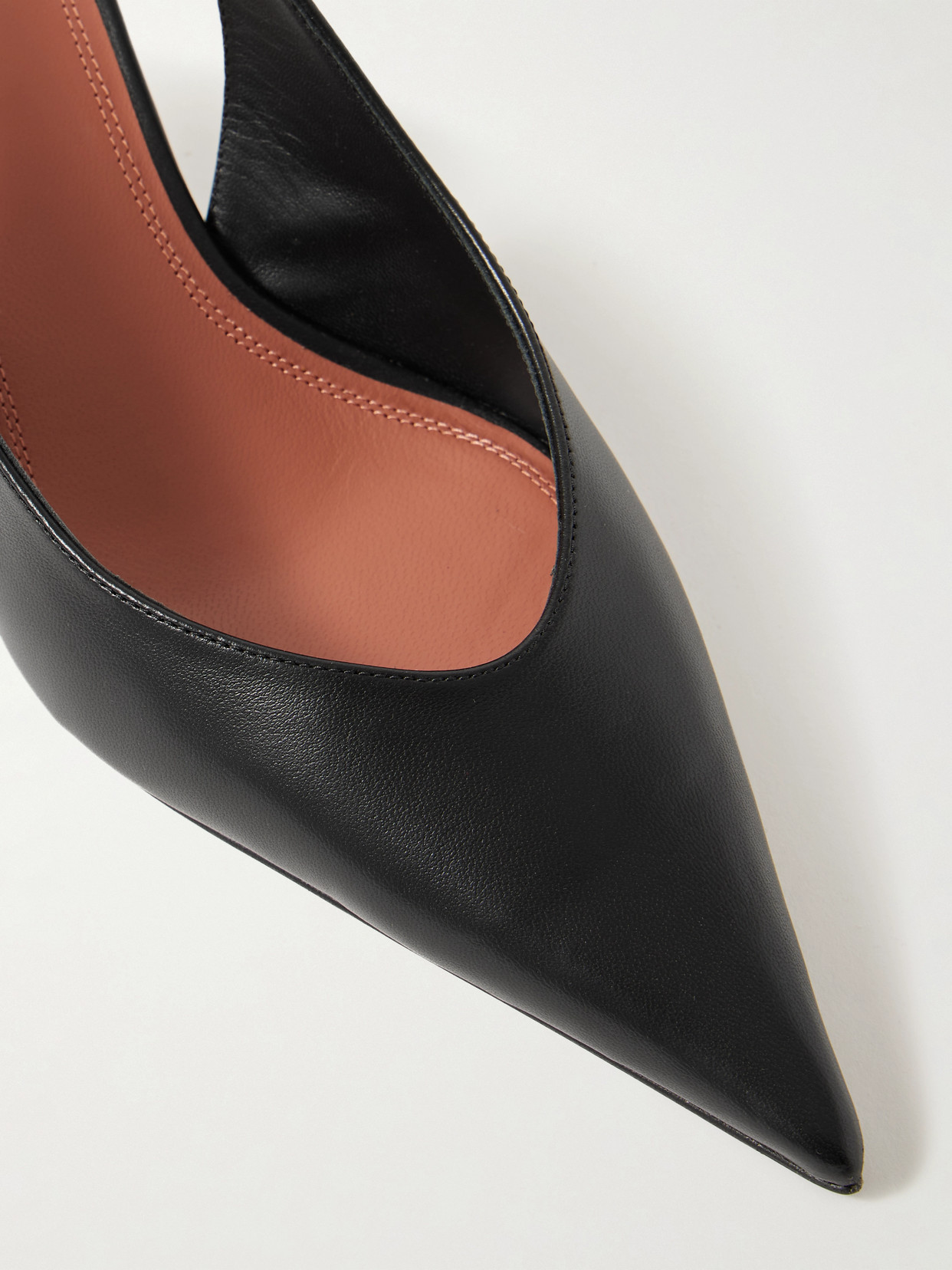 Anok Glossed-Leather Slingback