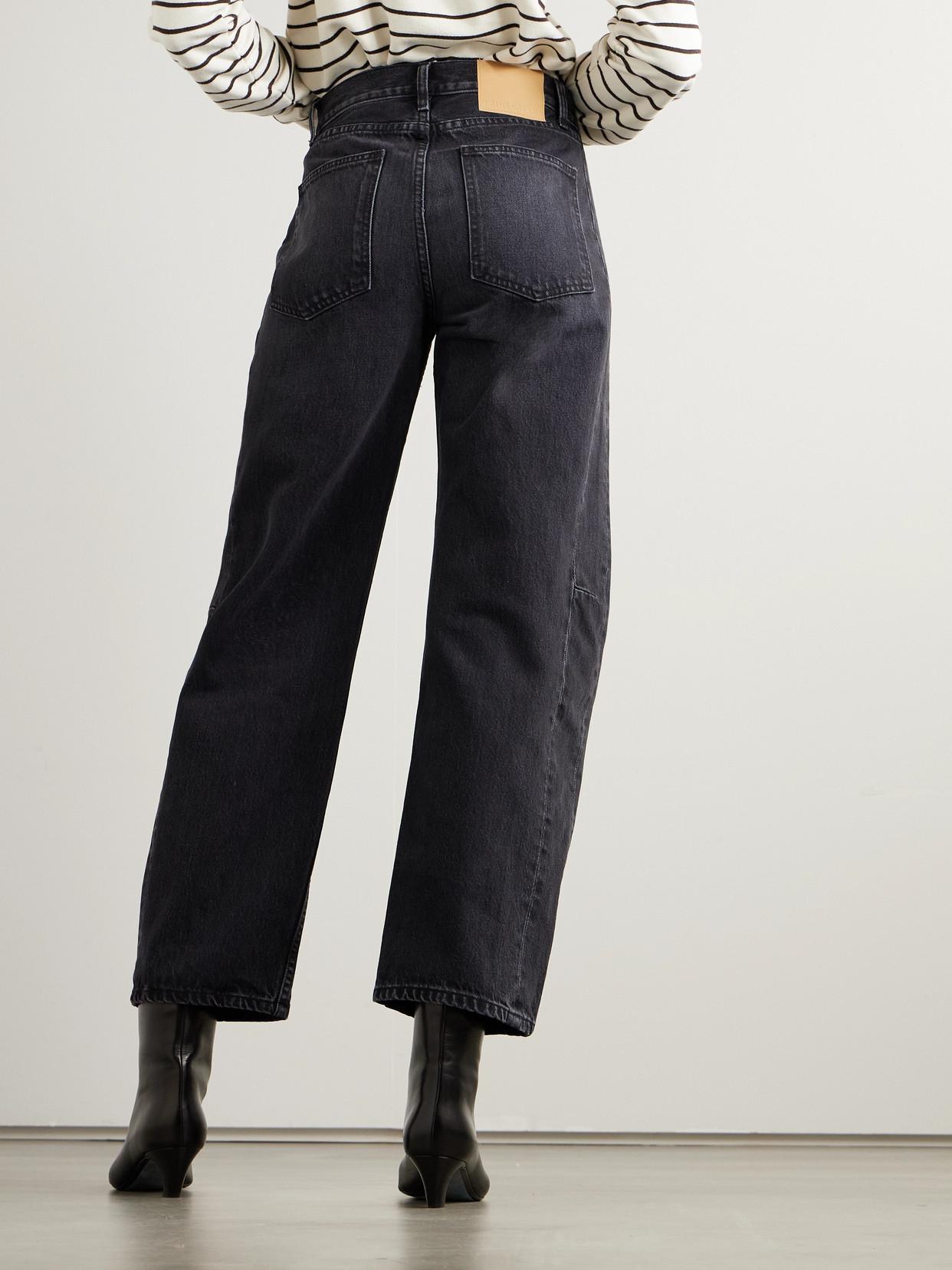 B Sides Slim Lasso Wide-leg Jeans In Gray