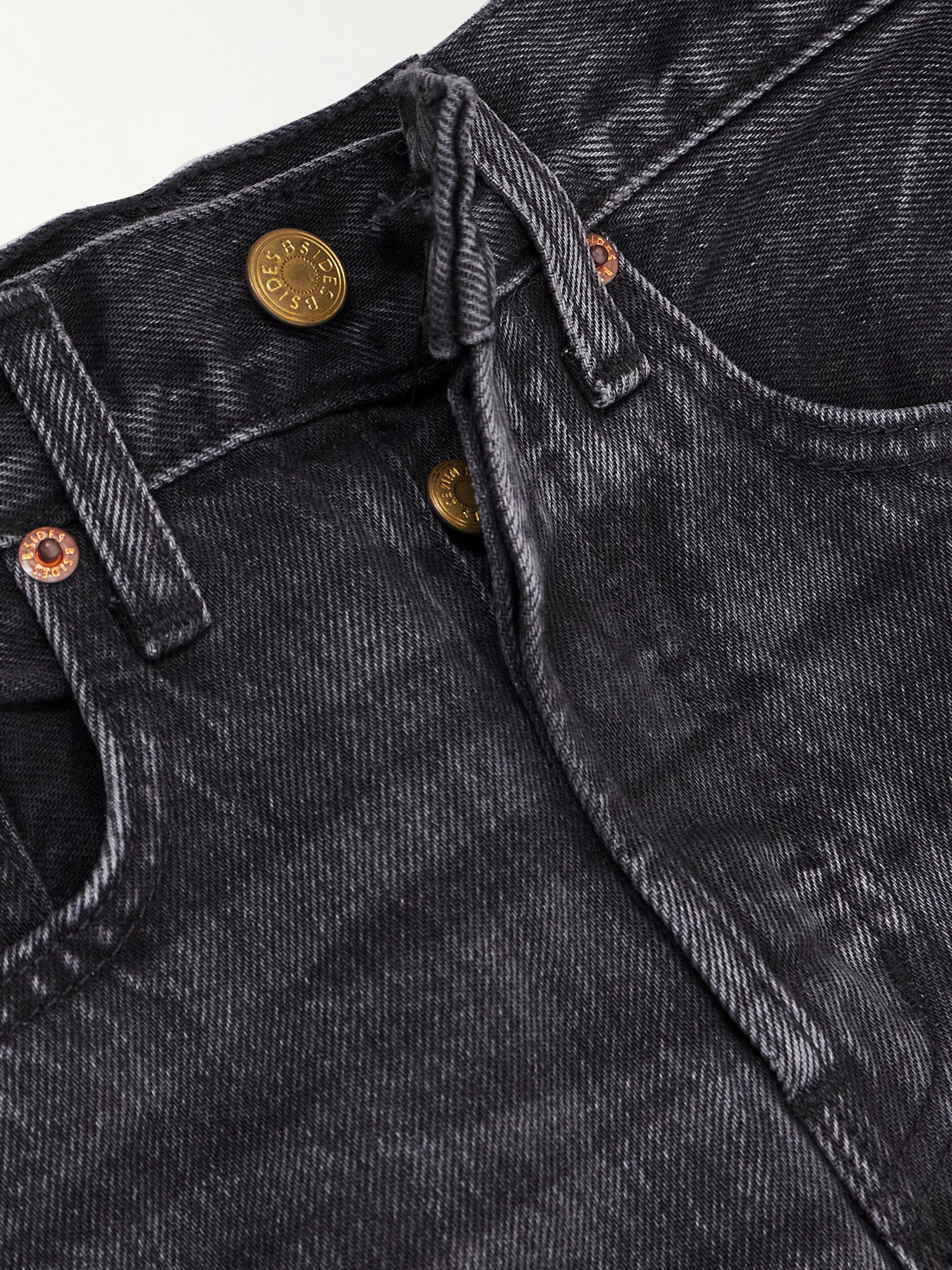 B Sides Slim Lasso Wide-leg Jeans In Gray