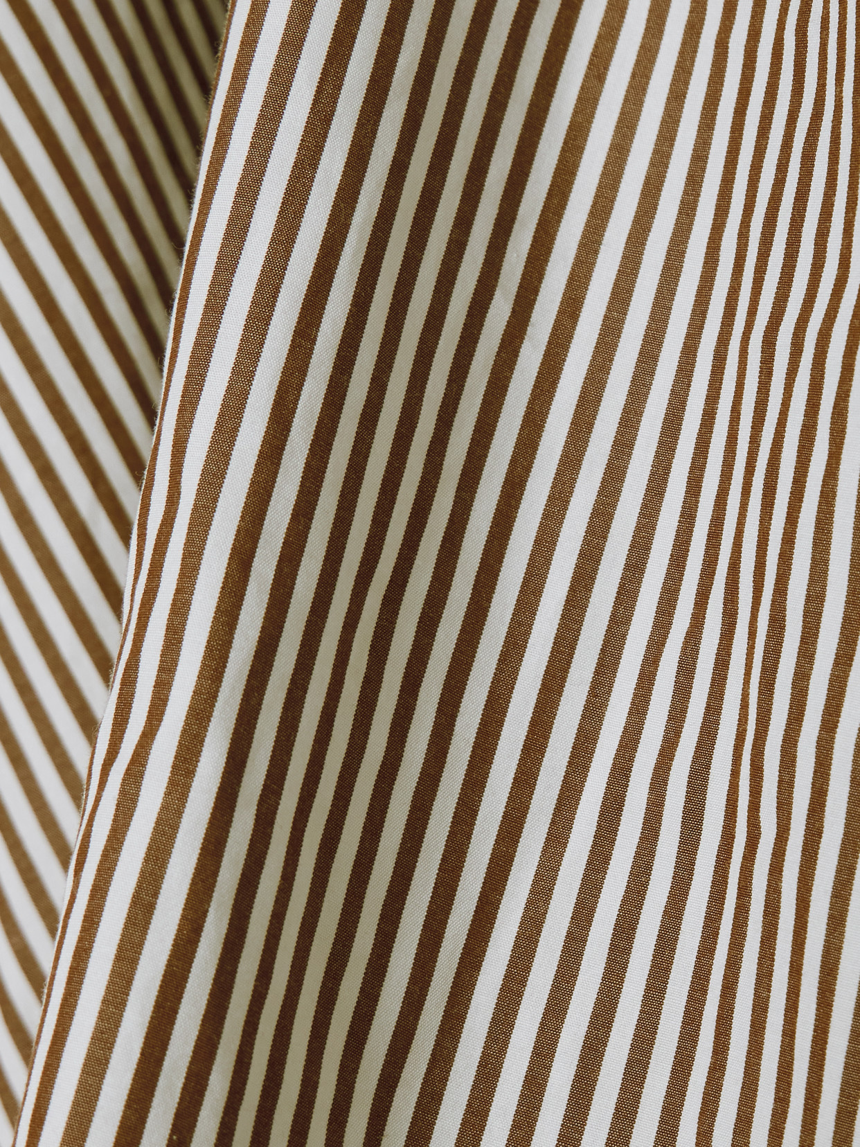 B Sides Nolan Striped Cotton-poplin Shirt In Brown