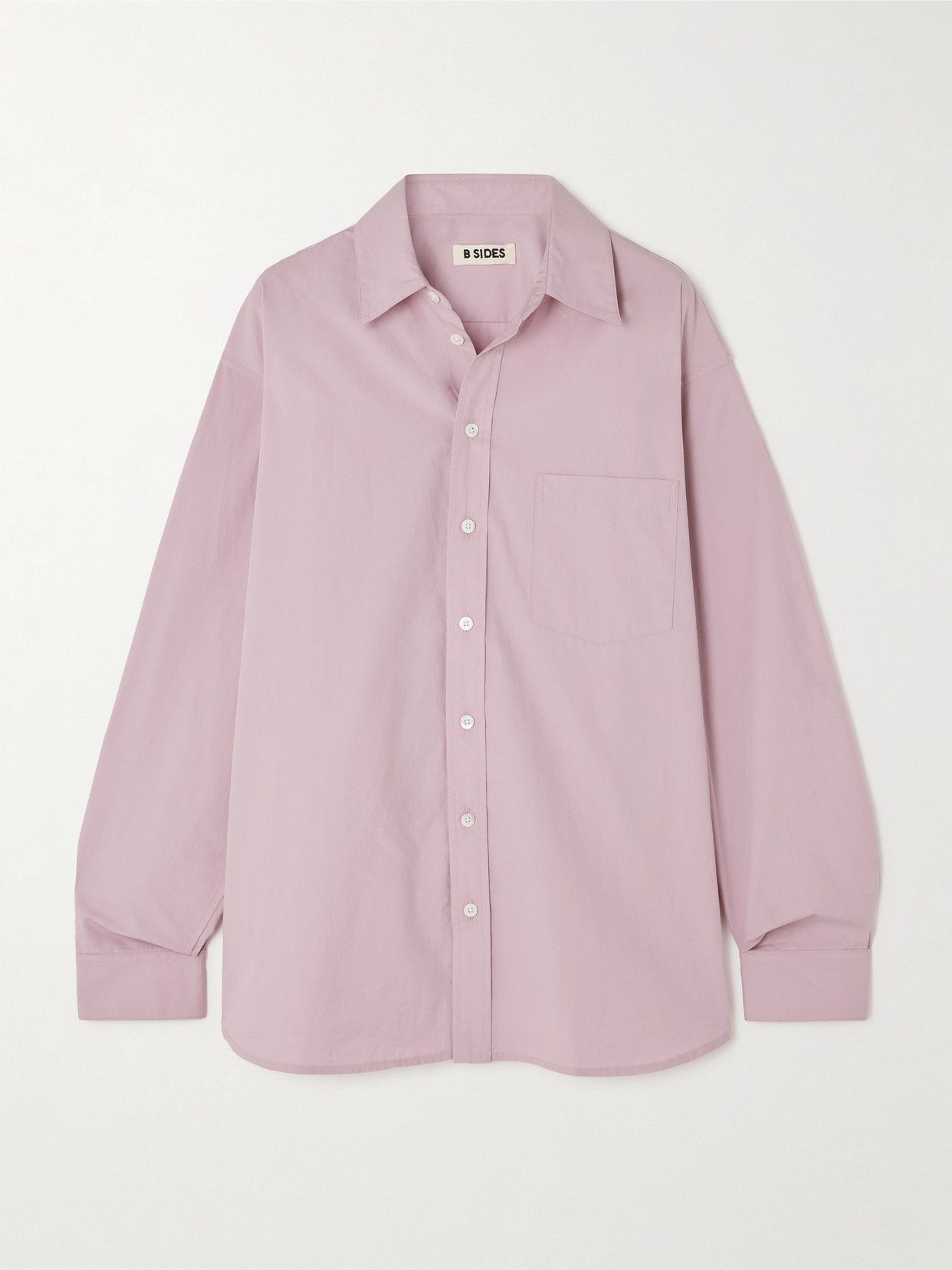 B Sides Nolan Cotton-poplin Shirt In Pink