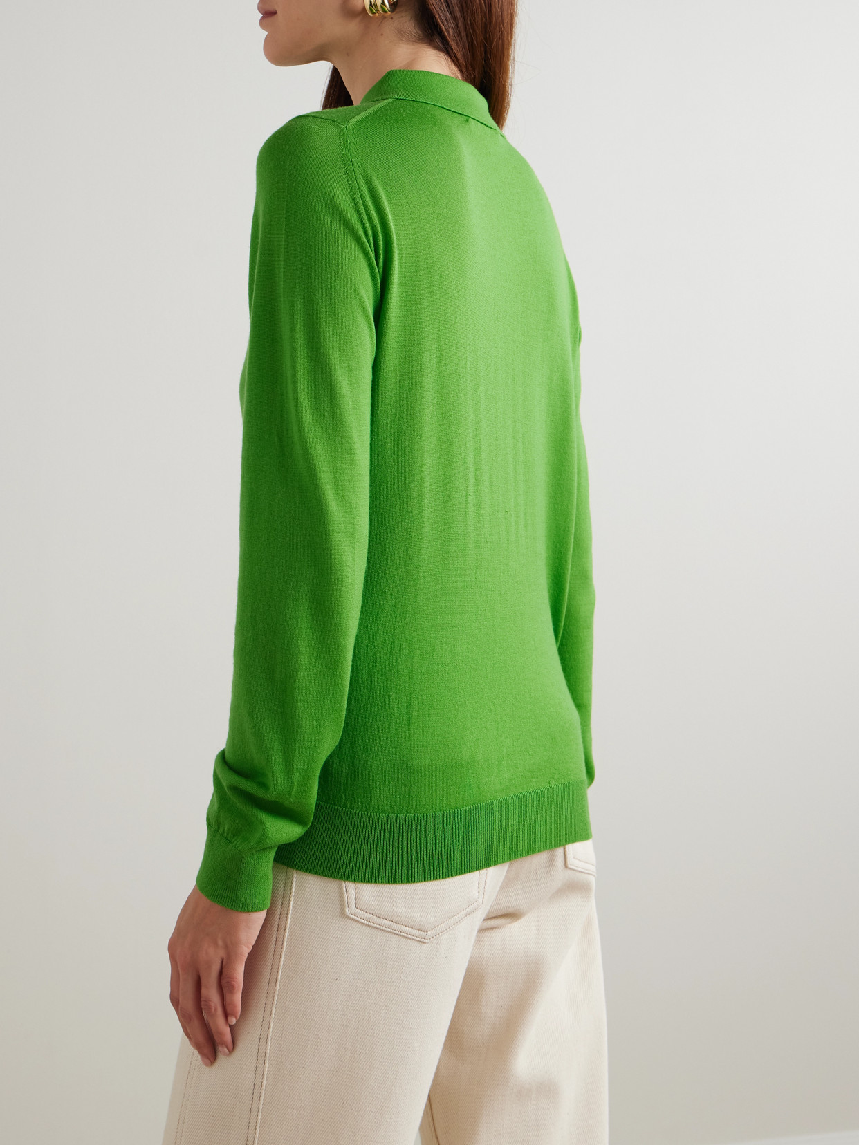 Merino Wool Polo Sweater