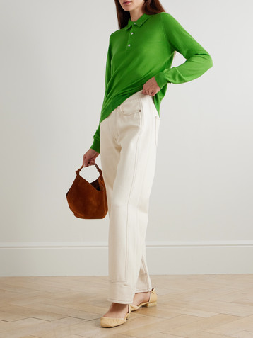 B Sides Merino wool polo sweater