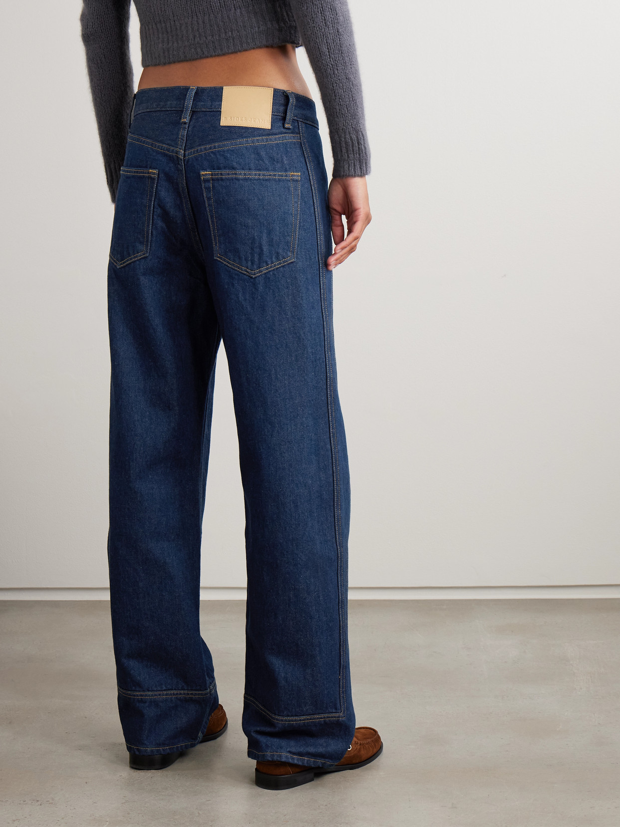 B Sides Charlot Mid-rise Wide-leg Jeans In Blue