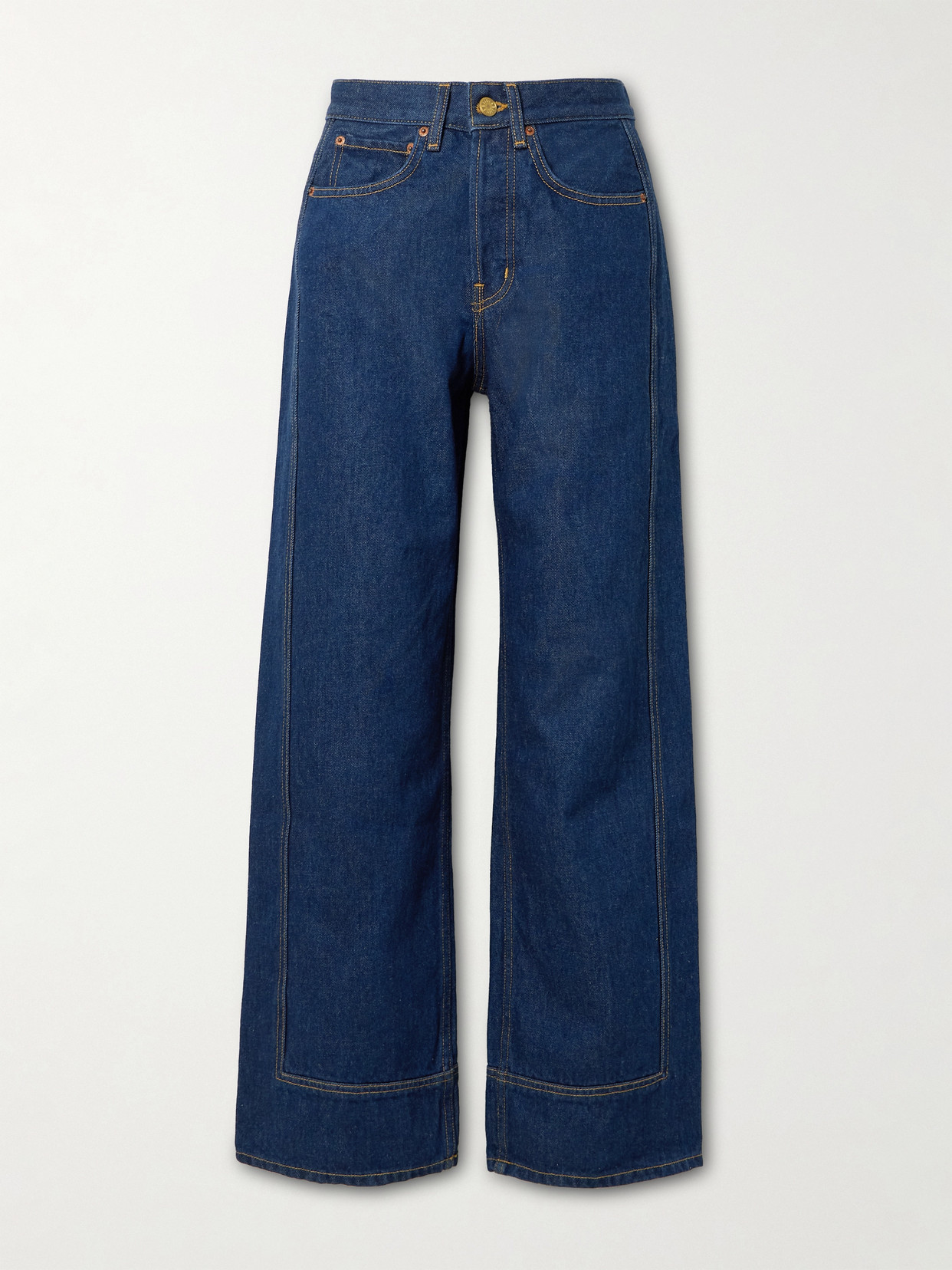 B Sides Charlot Mid-rise Wide-leg Jeans In Blue