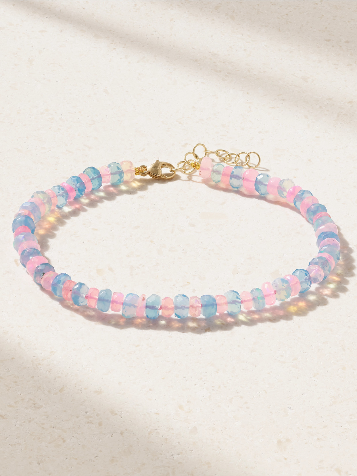 Jia Jia Soleil Gold Opal Bracelet In Pink