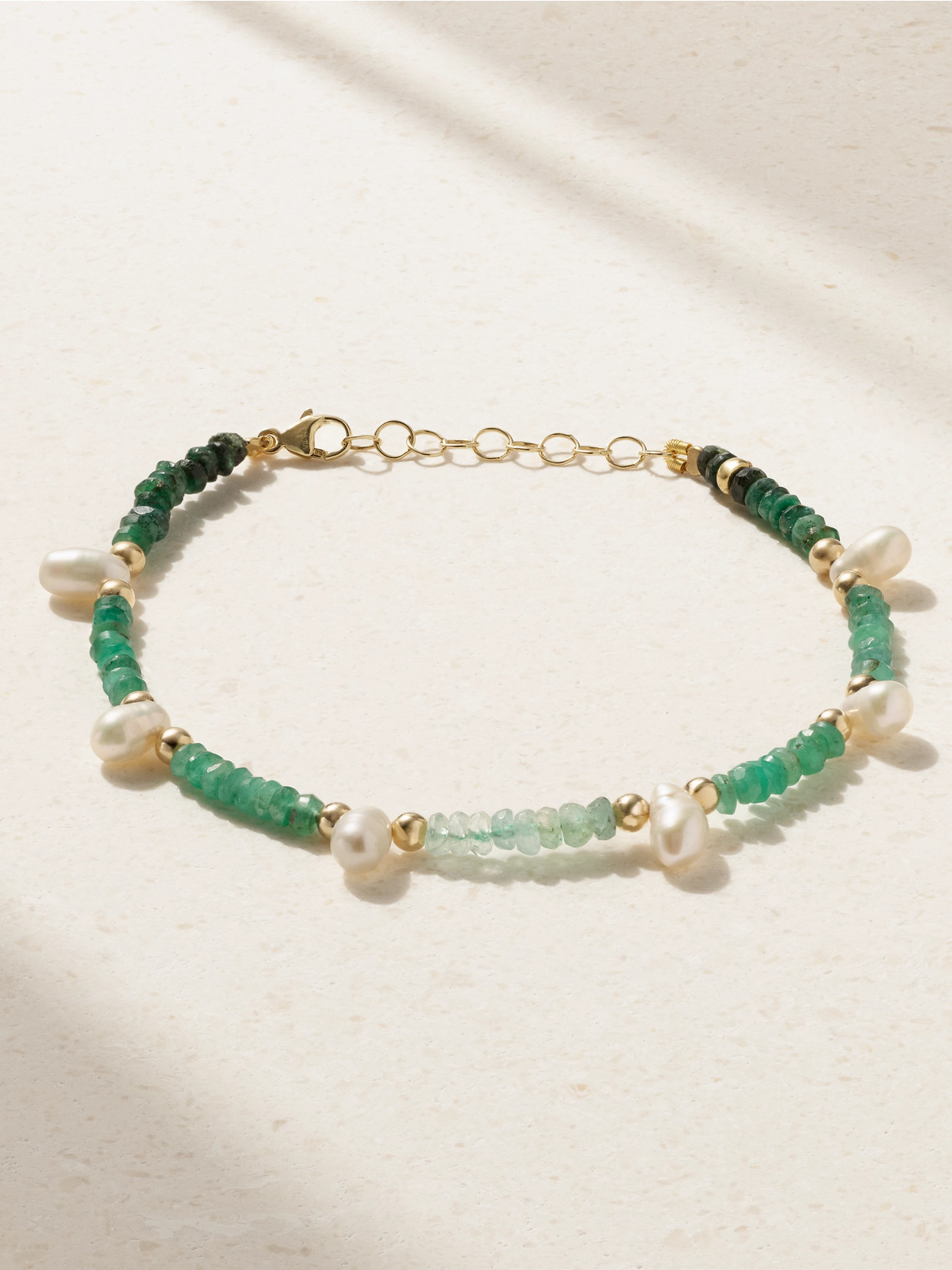 Jia Jia Gold, Emerald And Pearl Bracelet