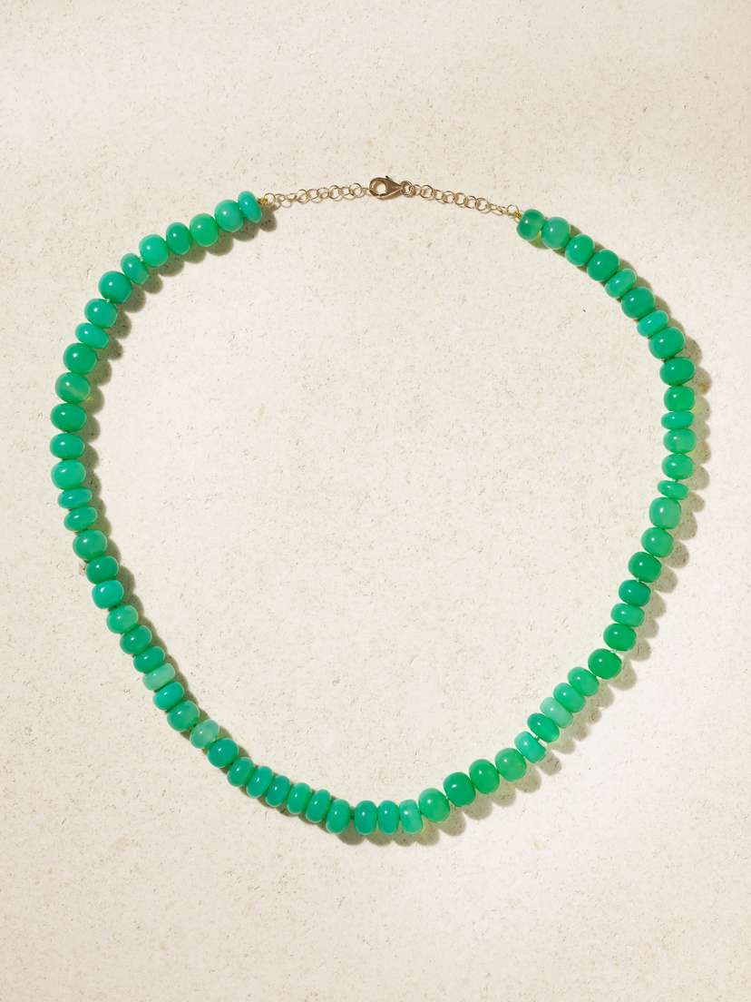 JIA JIA 14-karat Gold Chrysoprase Necklace