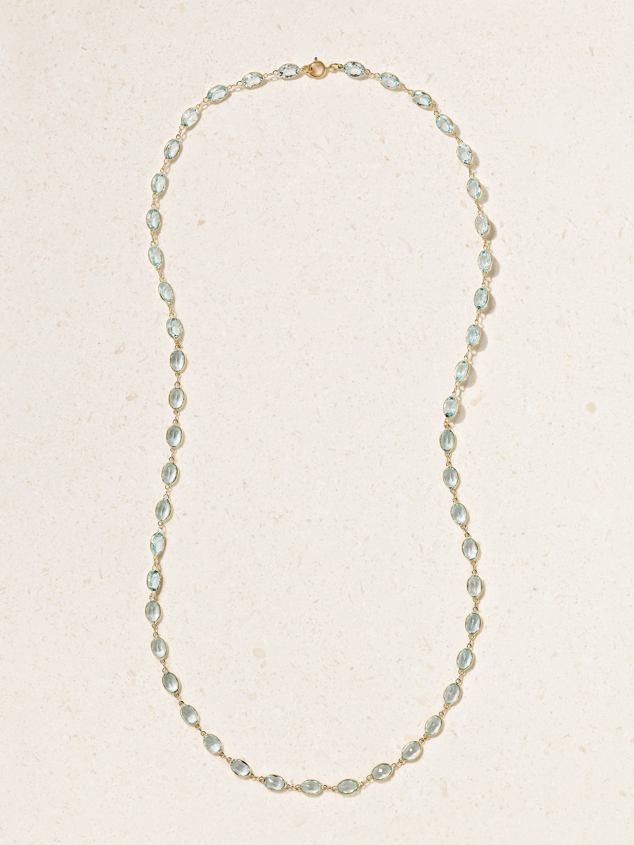 Jia Jia Chakra Gold Aquamarine Necklace