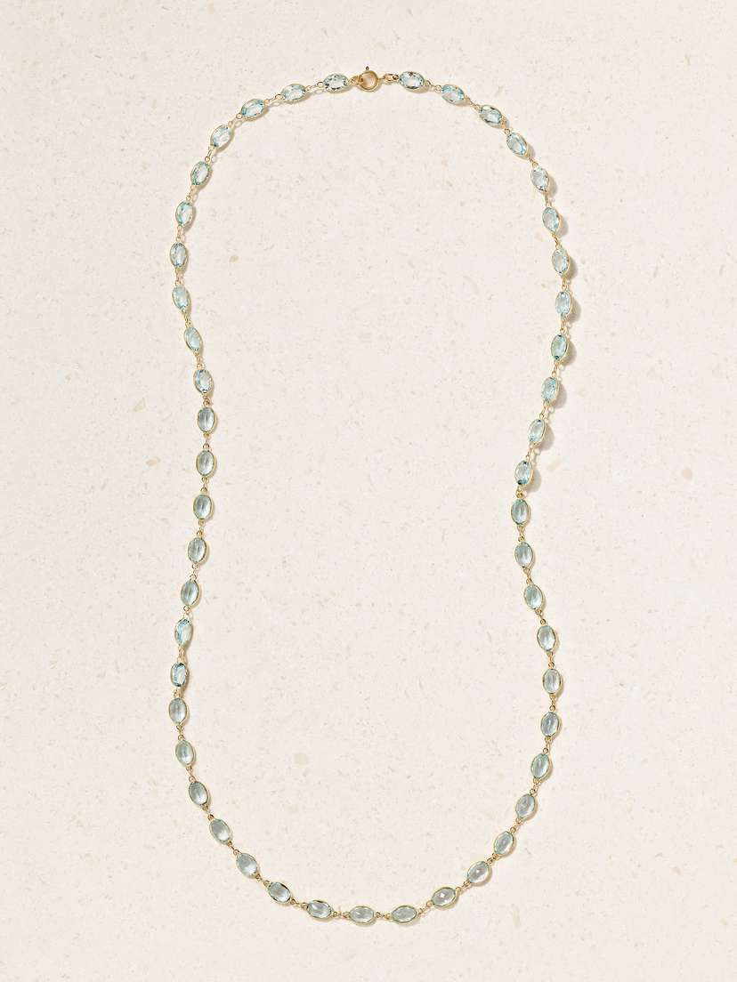 JIA JIA Chakra Gold Aquamarine Necklace