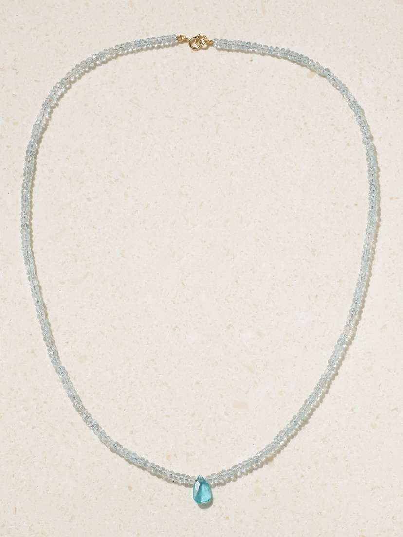 JIA JIA Gold, Aquamarine And Apatite Necklace