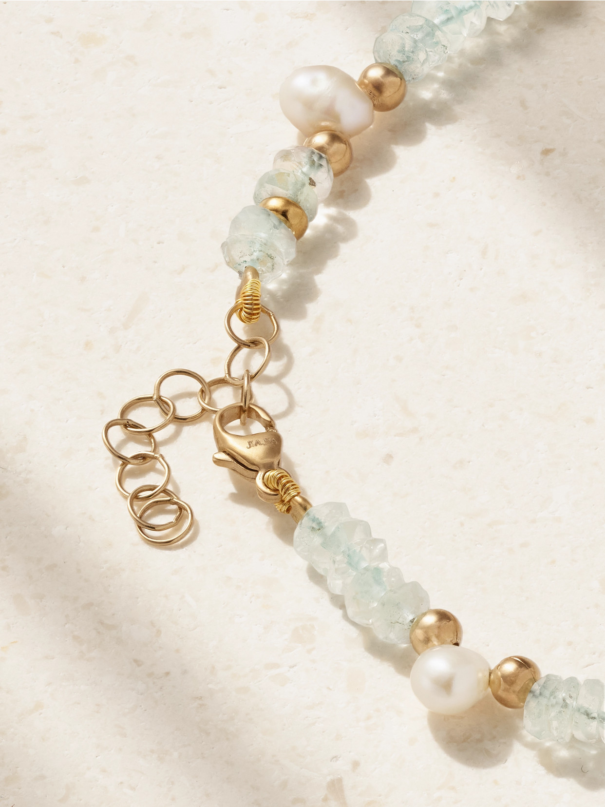 Jia Jia 14-karat Gold, Aquamarine And Pearl Bracelet