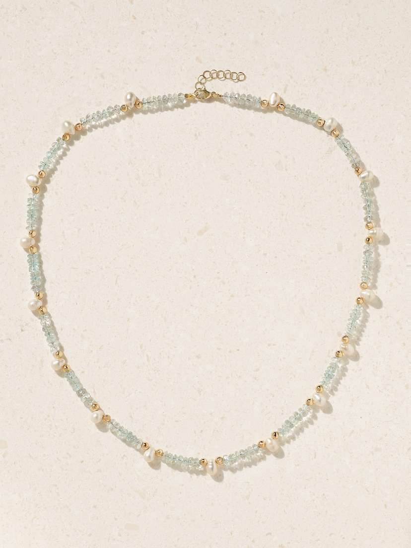JIA JIA , Aquamarine And Pearl Necklace