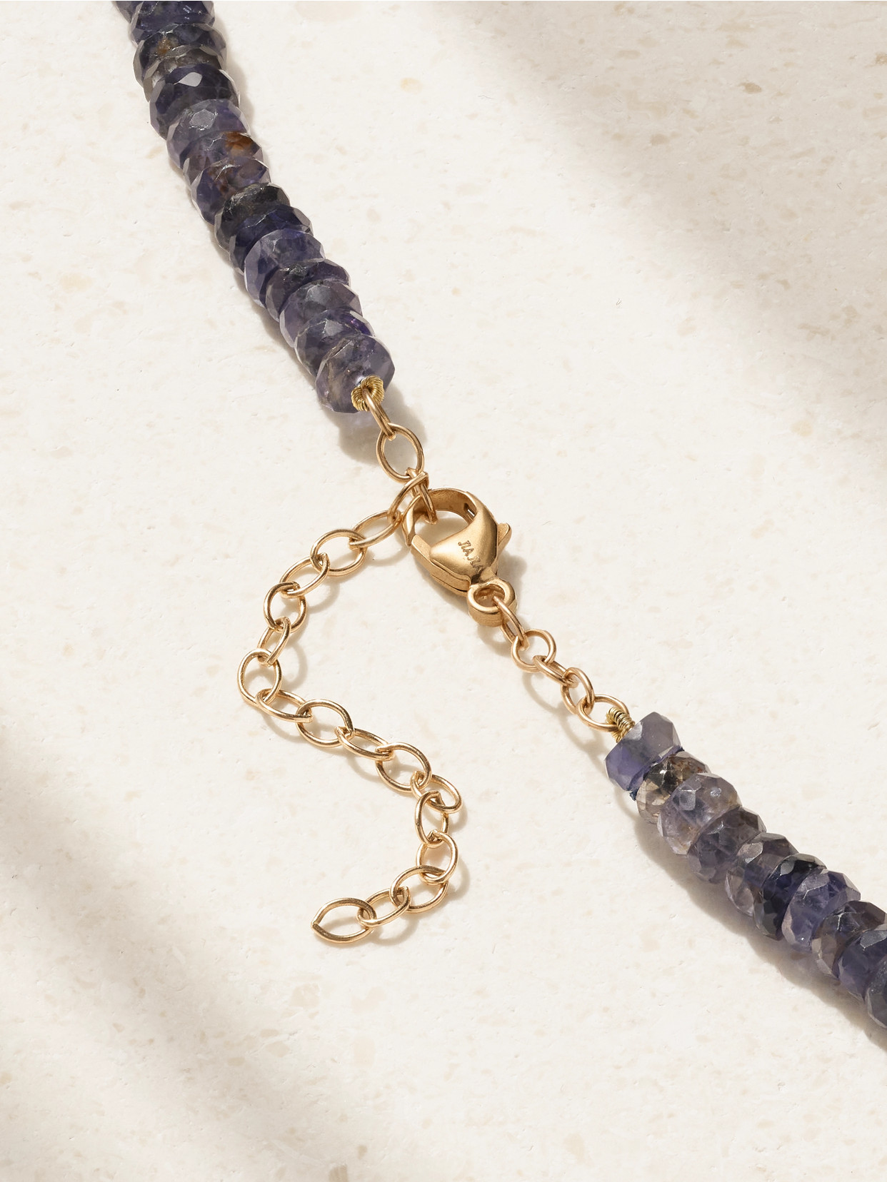 Jia Jia Gold, Iolite And Rhodochrosite Necklace In Blue