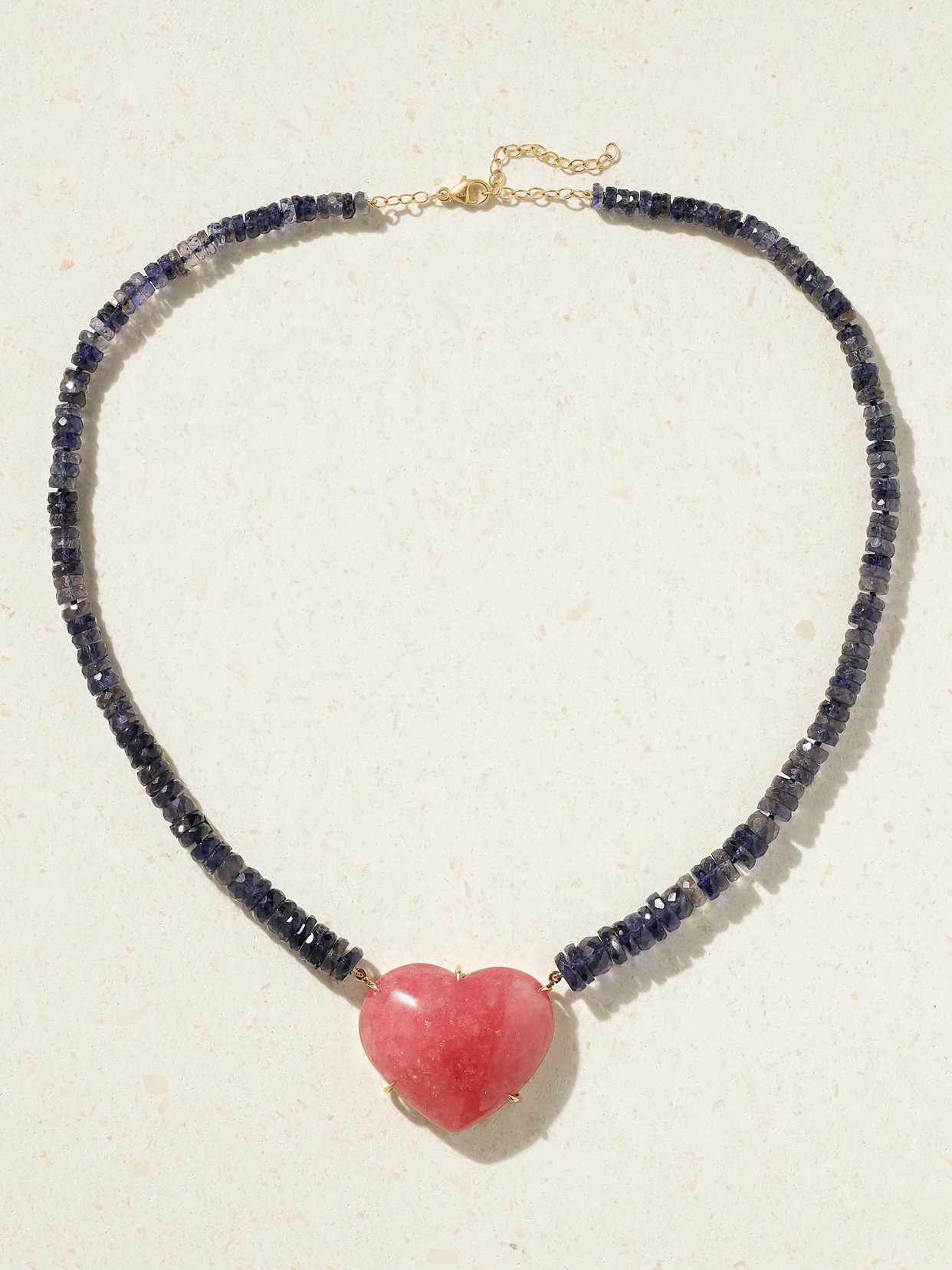 Jia Jia Gold, Iolite And Rhodochrosite Necklace