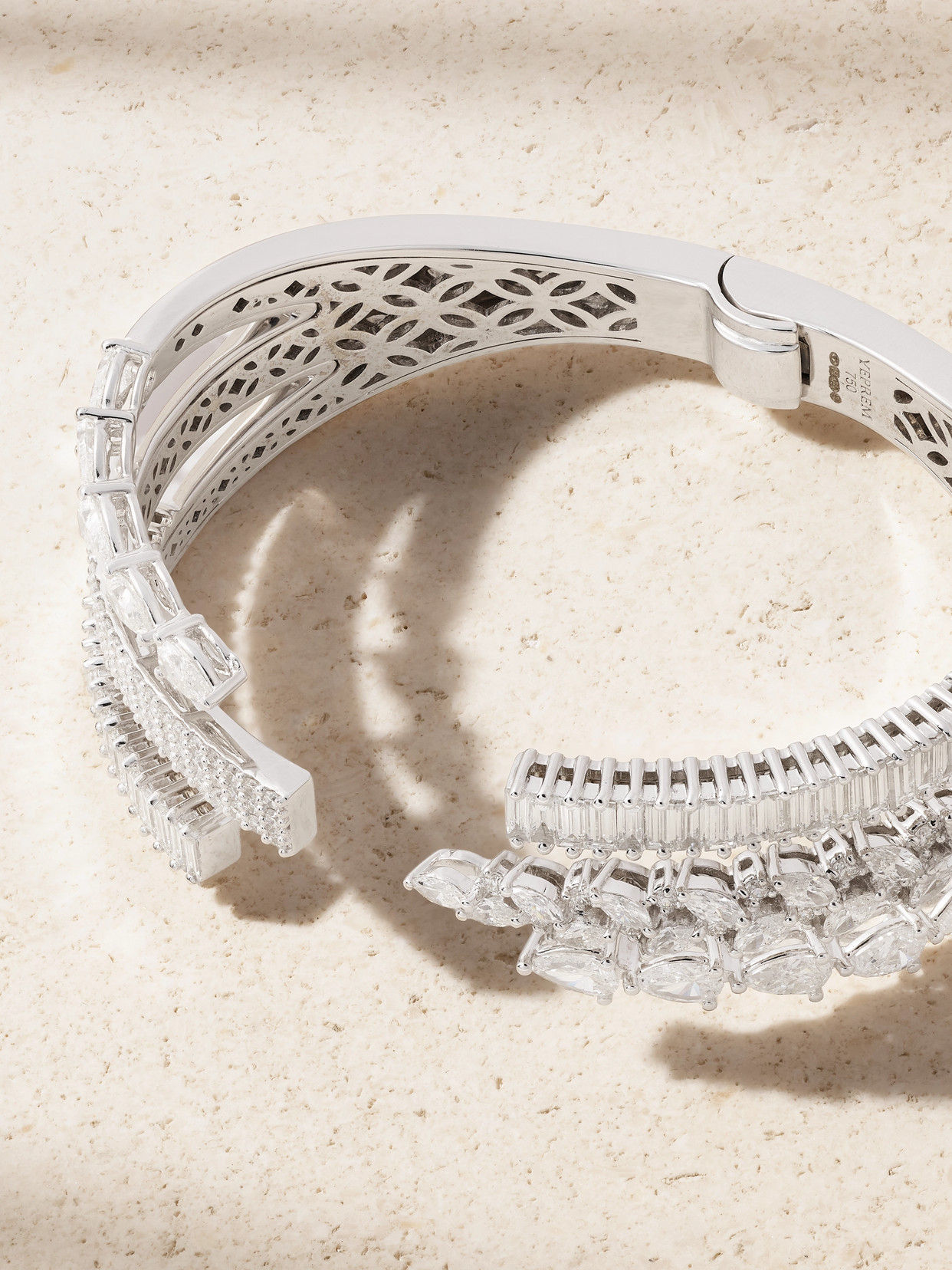 Yeprem Y-couture 18-karat White Gold Diamond Cuff In Gold