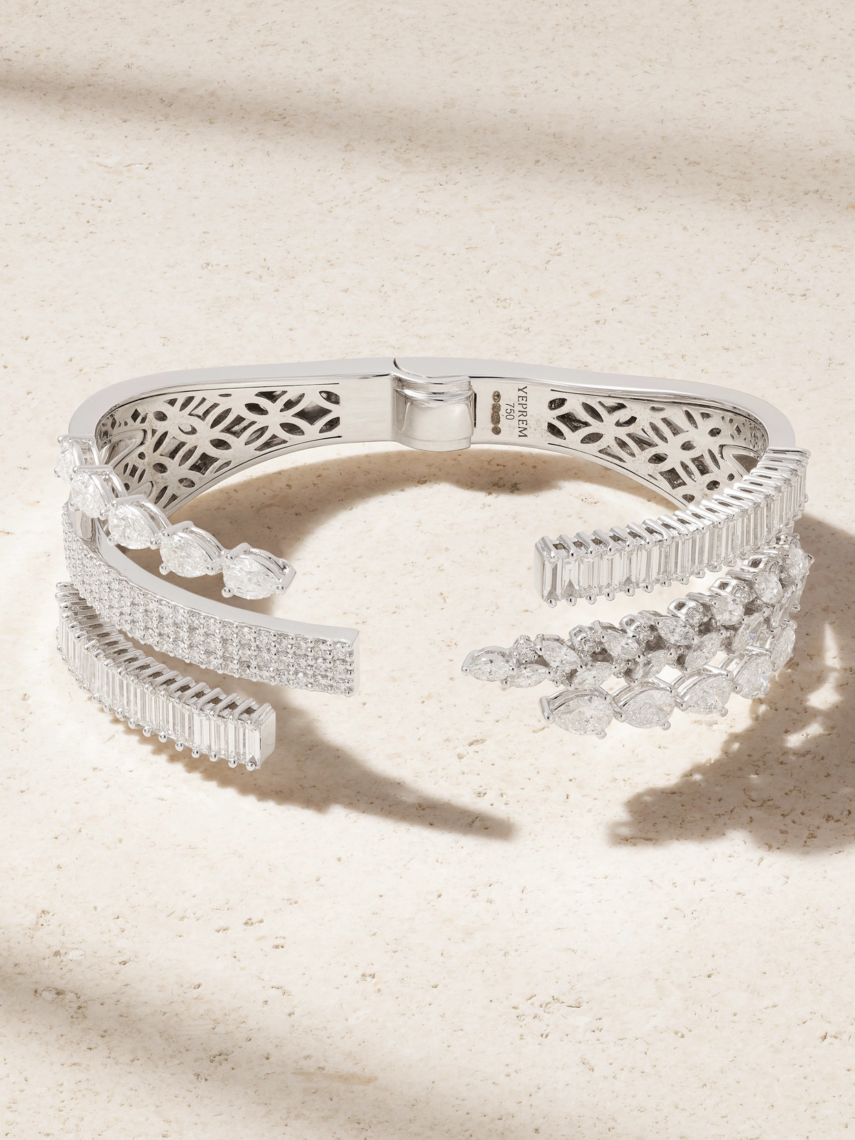Yeprem Y-couture 18-karat White Gold Diamond Cuff