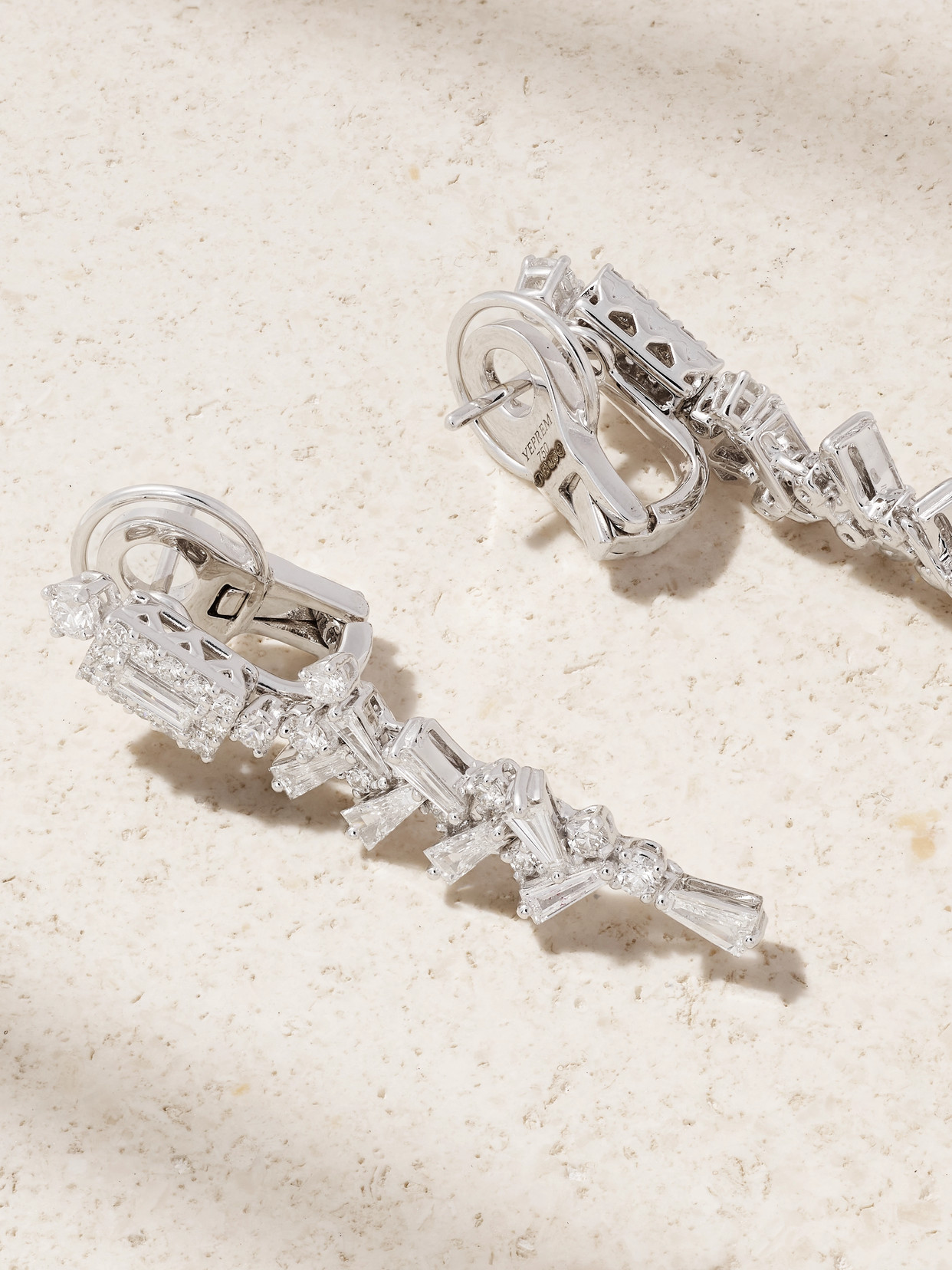 Yeprem 18-karat White Gold Diamond Earrings In Gray