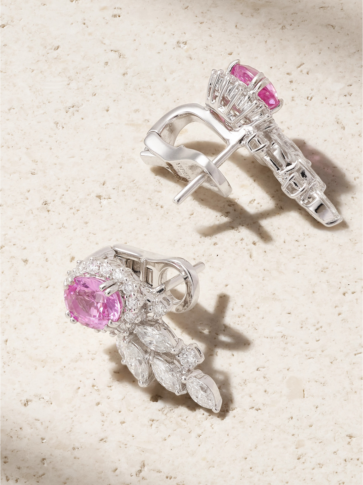 Yeprem 18-karat White Gold, Sapphire And Diamond Earrings In Gold