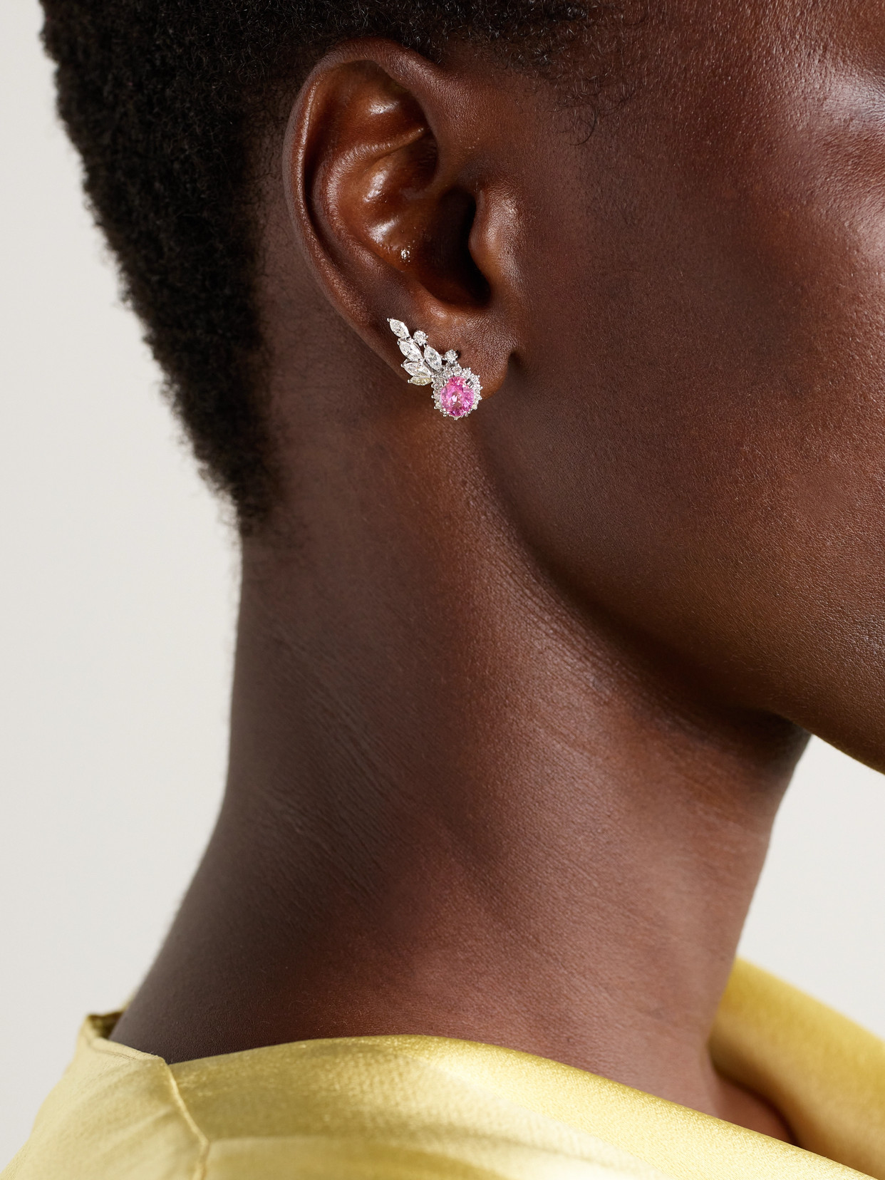 Yeprem 18-karat White Gold, Sapphire And Diamond Earrings In Gold