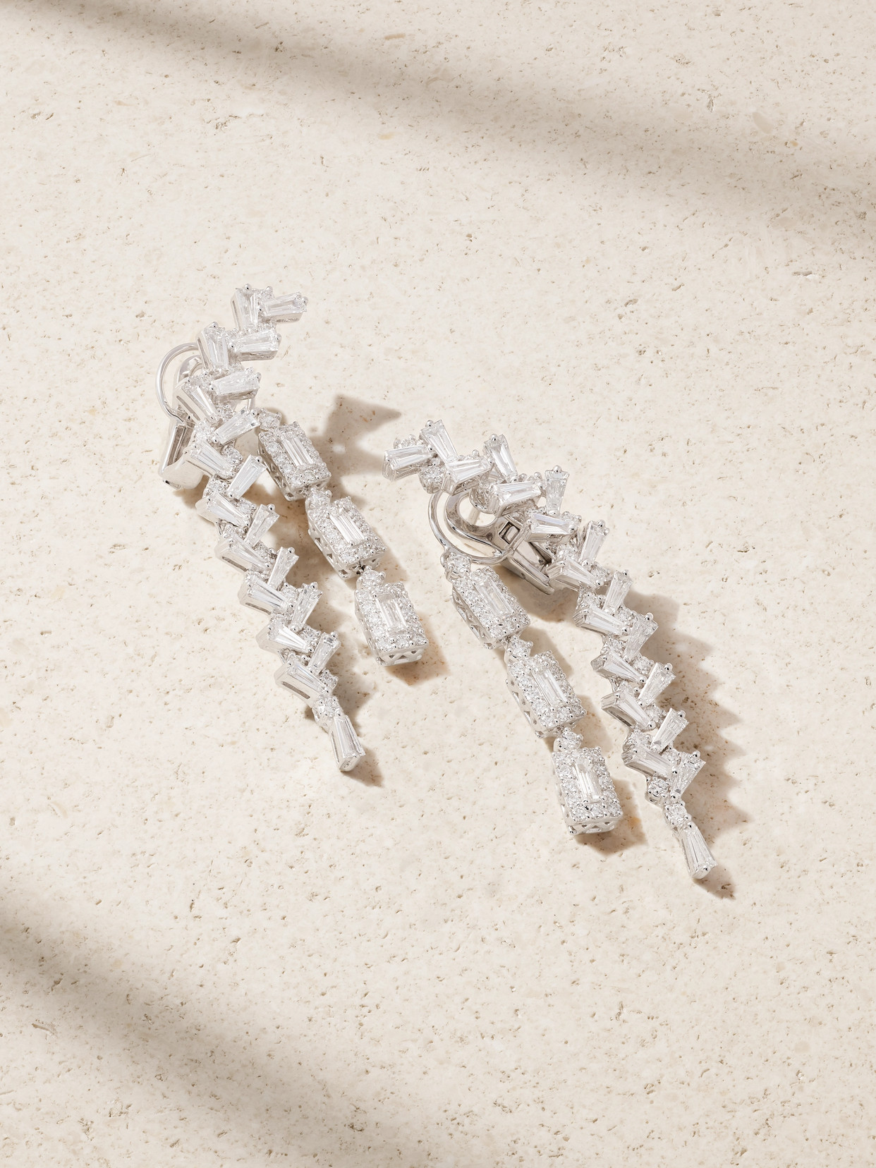 Yeprem 18-karat White Gold Diamond Earrings