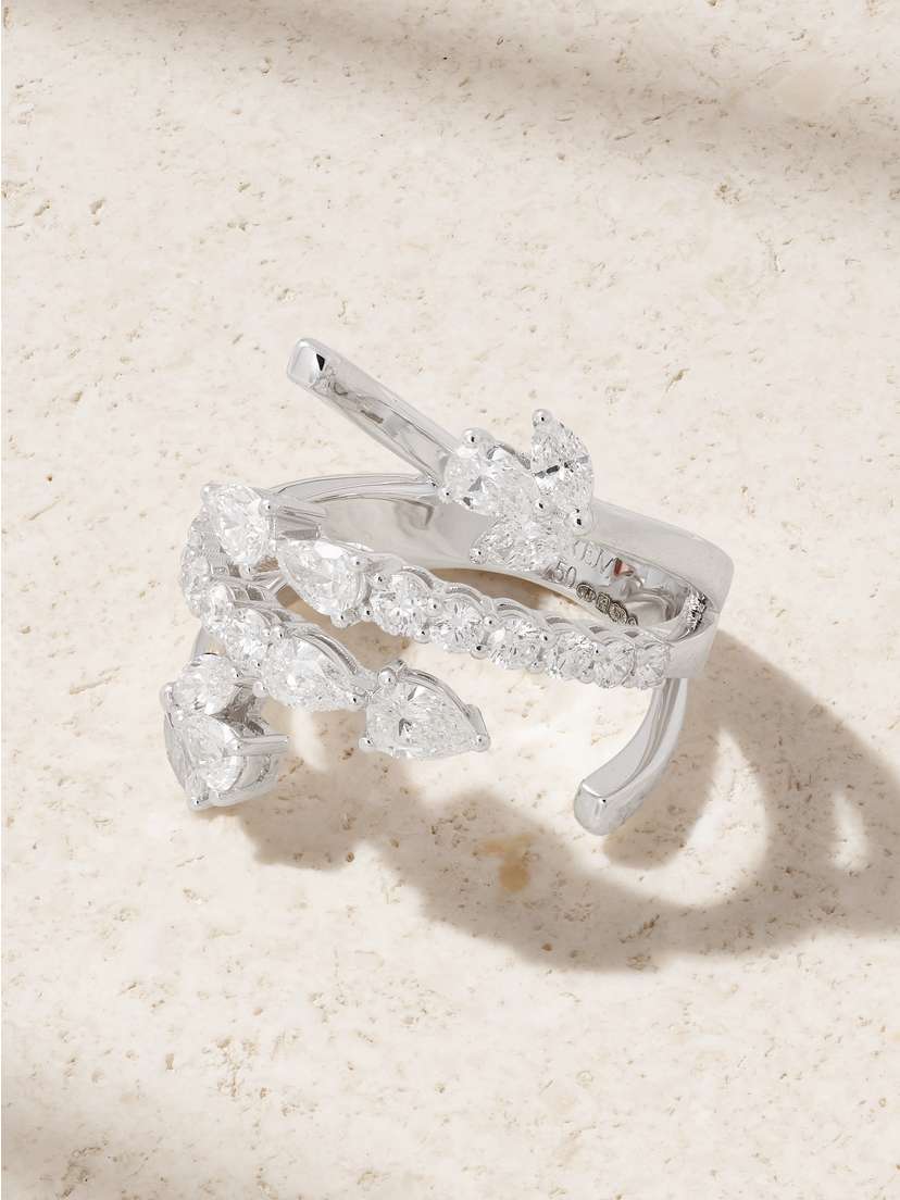 YEPREM 18-karat White Gold Diamond Ring