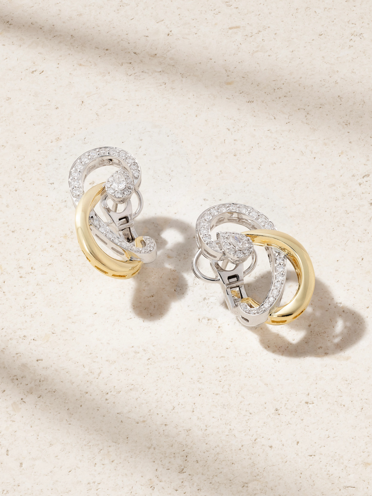 Yeprem 18-karat Yellow And White Gold Diamond Earrings