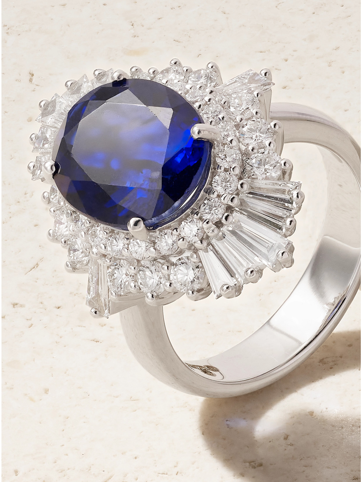 Yeprem 18-karat White Gold, Sapphire And Diamond Ring In Gold