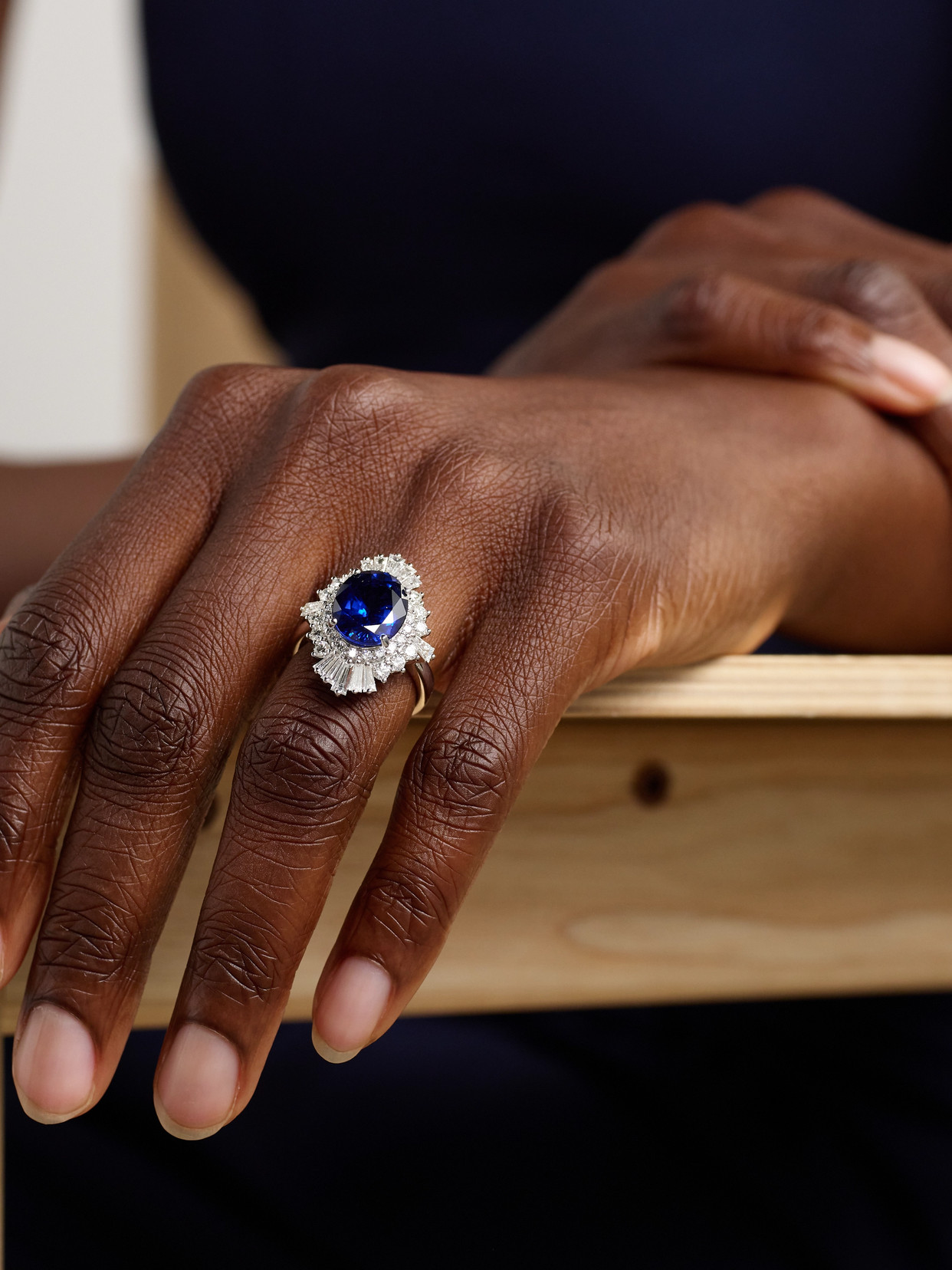 Yeprem 18-karat White Gold, Sapphire And Diamond Ring In Gold