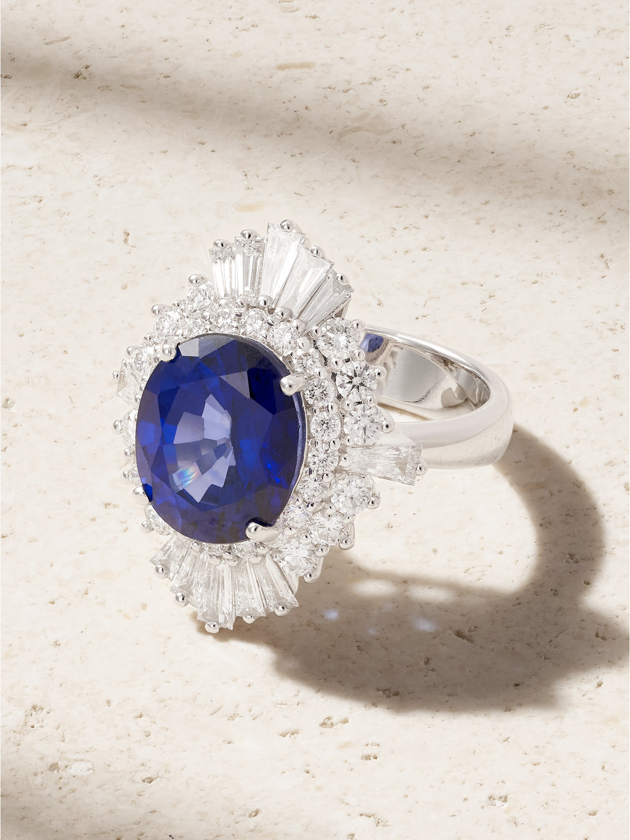 Yeprem 18-karat White Gold, Sapphire And Diamond Ring