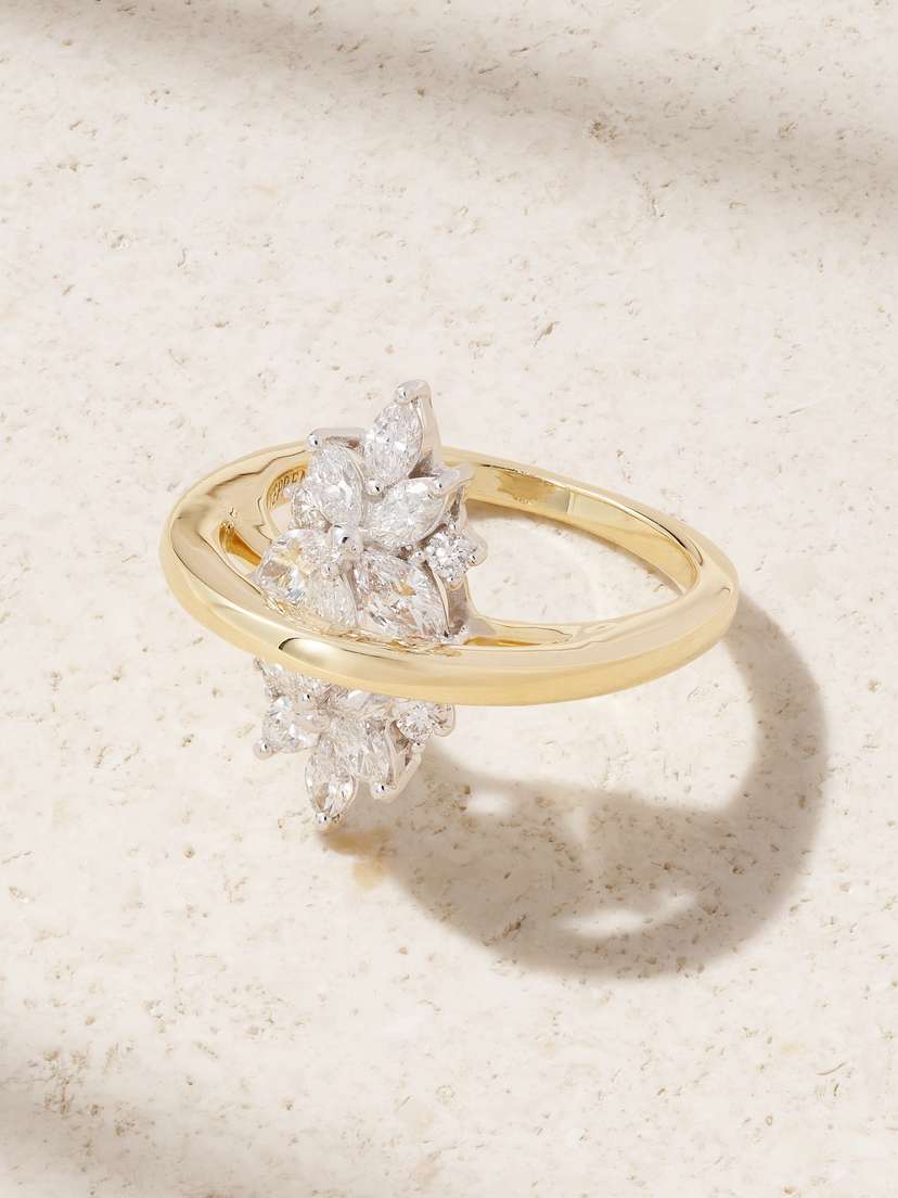 YEPREM 18-karat Yellow And White Gold Diamond Ring