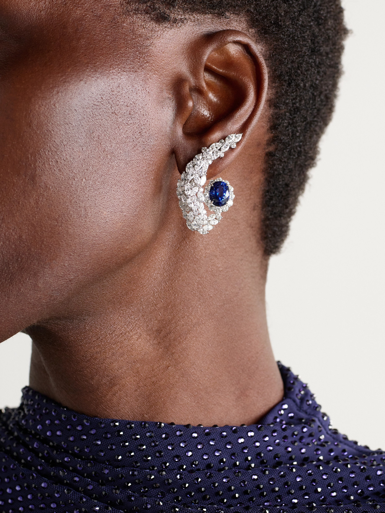 Yeprem 18-karat White Gold, Diamond And Sapphire Earrings In Gold